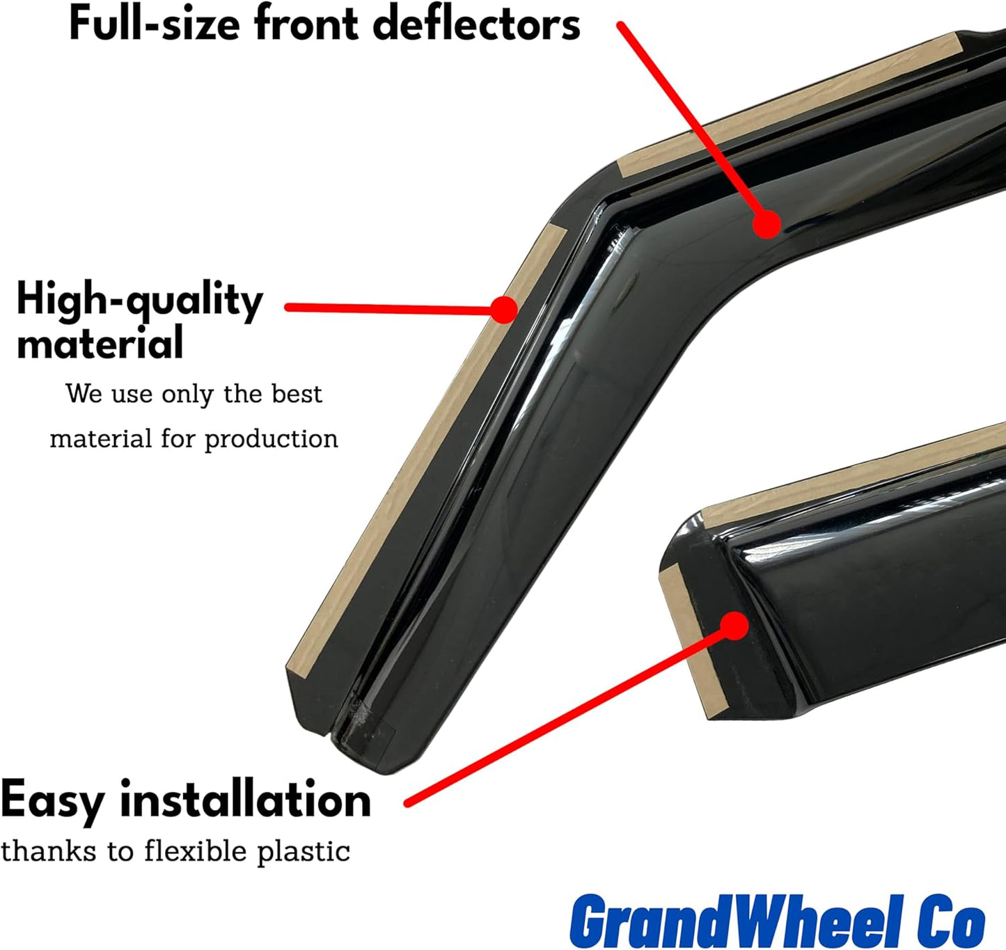 Window Deflectors Smoke Tinted in-Channel Side Window Vent Visor Deflectors Rain Guards Compatible with Nissan Pathfinder 2022-2025 - 4pcs. GW0848