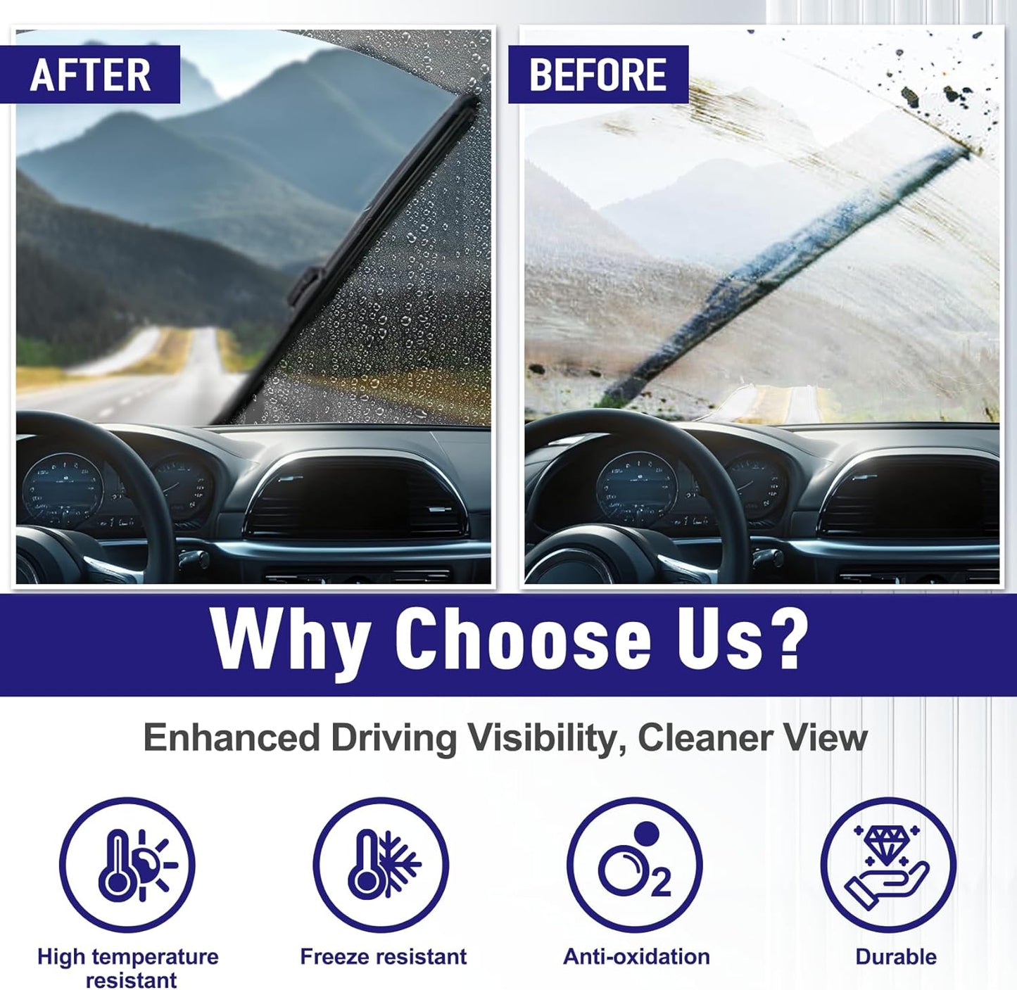 AJK Windshield Wiper Blade, OEM Quality Front and Rear Windshield Wipers for Honda Pilot 2016 2017 2018 2019 2020 2021 2022 2023 2024 2025, 26" 24" 14" Window Blades (Set of 3)