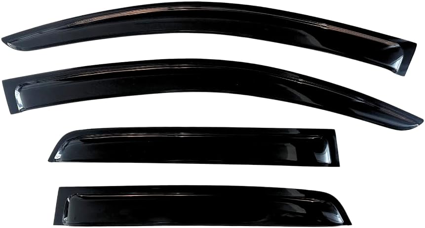 KPY Window Visor Compatible with BMW X5 E70 F15 2007-2018, 4PC Rain Guard Side Window Vent Deflectors Tape-On Style, 2007 2008 2009 2010 2011 2012 2013 2014 2015 2016 2017 2018