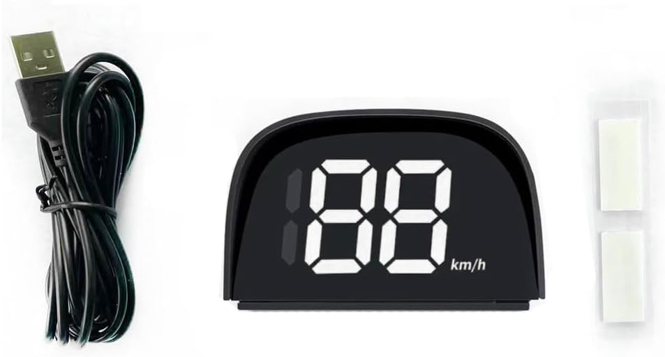 GoolRC Digital GPS Speedometer for Car, Kilometers/Miles Car Global Position System Speedometer Digital Display Speed Car HeadUp Display, White