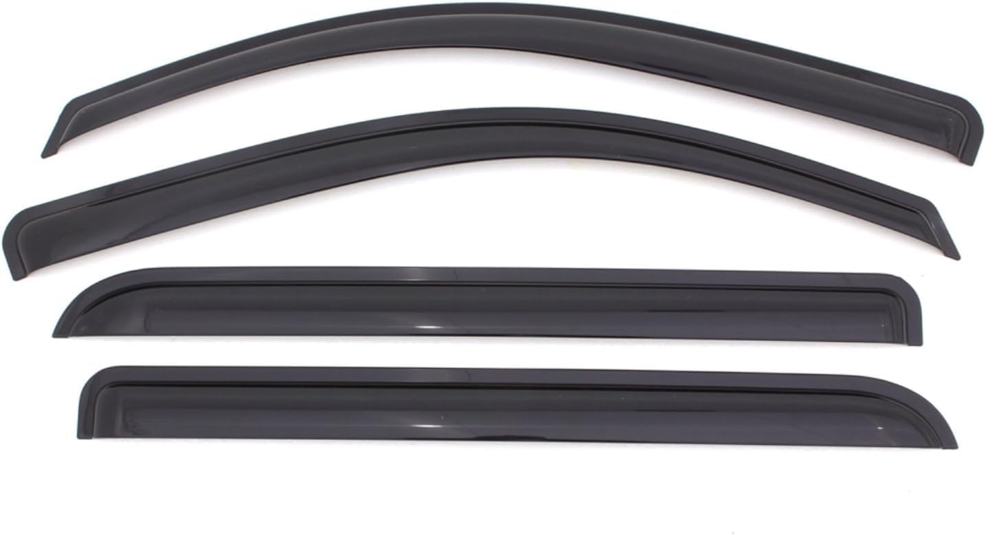 KPY Window Visor Compatible with Toyota bZ4X 2023-2024, 4PC Rain Guard Side Window Vent Deflectors Tape-On Style, 2023 2024