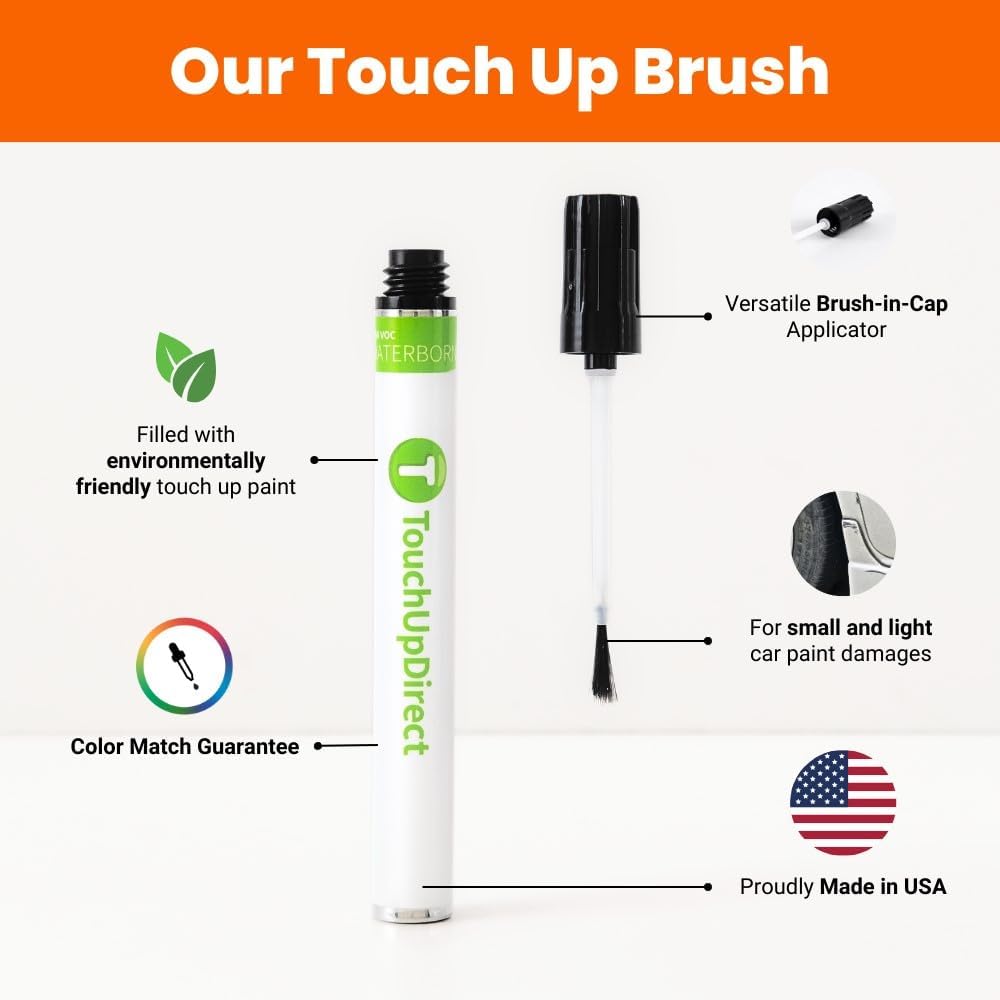 TouchUpDirect 202 Black Compatible with Toyota Exact Match Touch Up Paint Brush - Preferred Kit