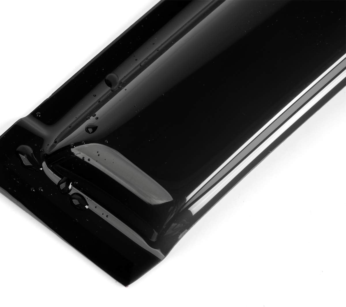 4pcs Original Shatterproof Outside Mount Style Window Rain Guards Durable Side Wind Deflectors Dark Smoke Nice Looking Vent Window Visors fit for 2005-2015 Toyota Tacoma Extended cab (Access) TY4P07