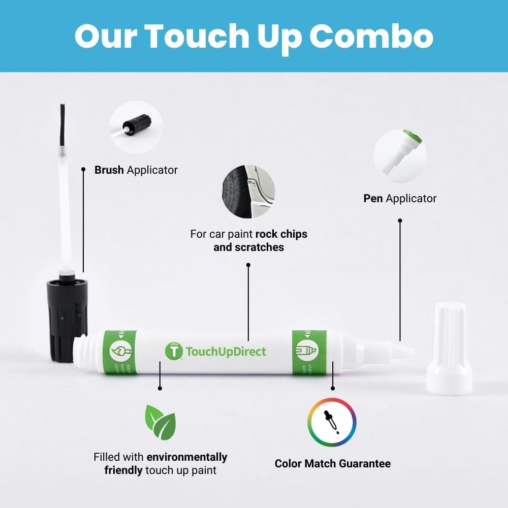 TouchUpDirect 202 Black Compatible with Toyota Exact Match Touch Up Paint Combo - Platinum Kit