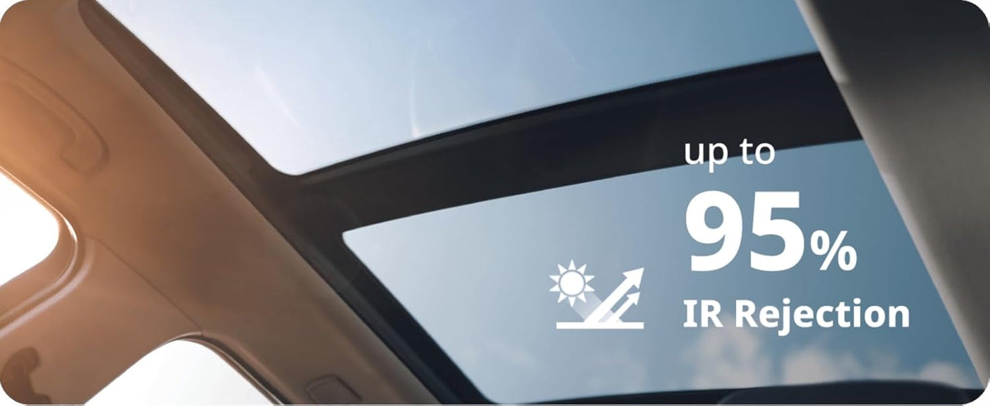 Nano Ceramic Window Tint Film for Cars and Building, Charcoal, 2 Ply Scratch Resistant, Heat Control, and UV 99%, IR 93% Rejection, 5% VLT, 40inx100ft