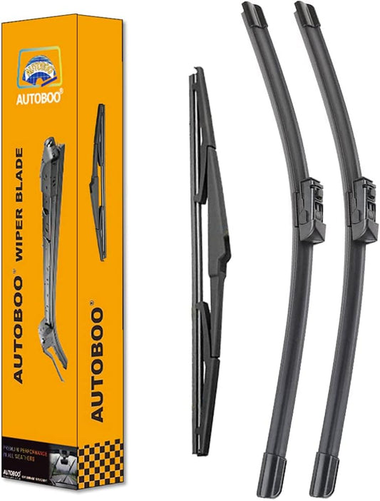 AUTOBOO 26"+16" Windshield Wipers with 12" Rear Wiper Blade Replacement for Lexus NX200t NX300 NX300h 2015 2016 2017 2018 2019 2020 2021 -Original Factory Quality (Pack of 3)