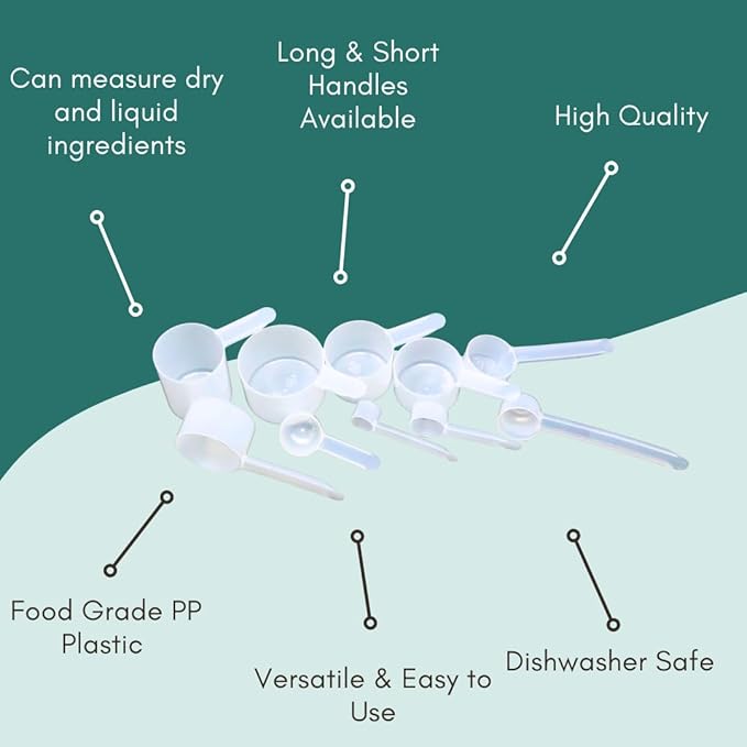 1.5 Tablespoon (23 mL) Long Handle Scoop for Measuring Coffee, Pet Food, Grains, Protein, Spices and Other Dry Goods (Pack of 100)