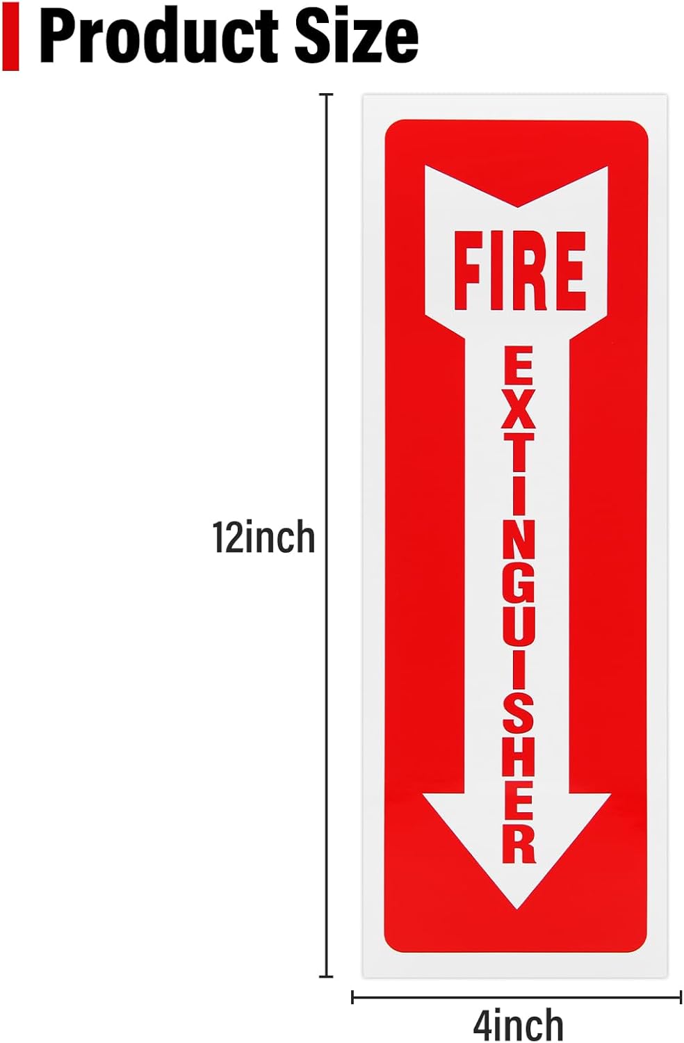Madrigal fire extinguisher inside sticker,fire extinguisher sign,4 Pack-4x12"Premium Self-Adhesive Vinyl for UV, Weather, Scratch, Water and Fade Resistance, Indoor and Outdoor