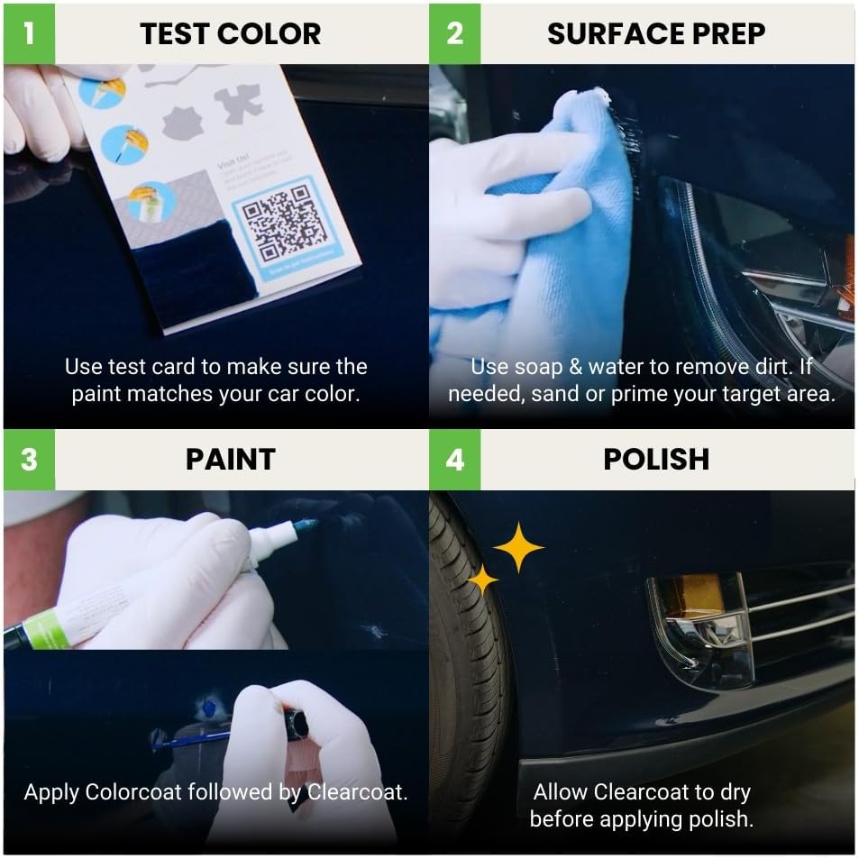 TouchUpDirect 089 Wind Chill Pearl Tricoat Compatible with Toyota Exact Match Touch Up Paint Combo - Platinum Kit