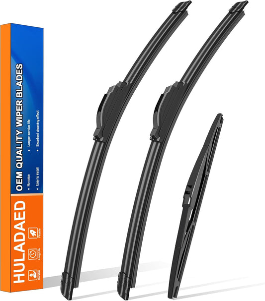 HULADAED® 22'' 20'' 16'' Windshield Wipers Replacement for Toyota 4 Runner 2009-2003,Silicone Front Rear Wiper blades for MY Car-All Weather & Quiet(3 PACK)