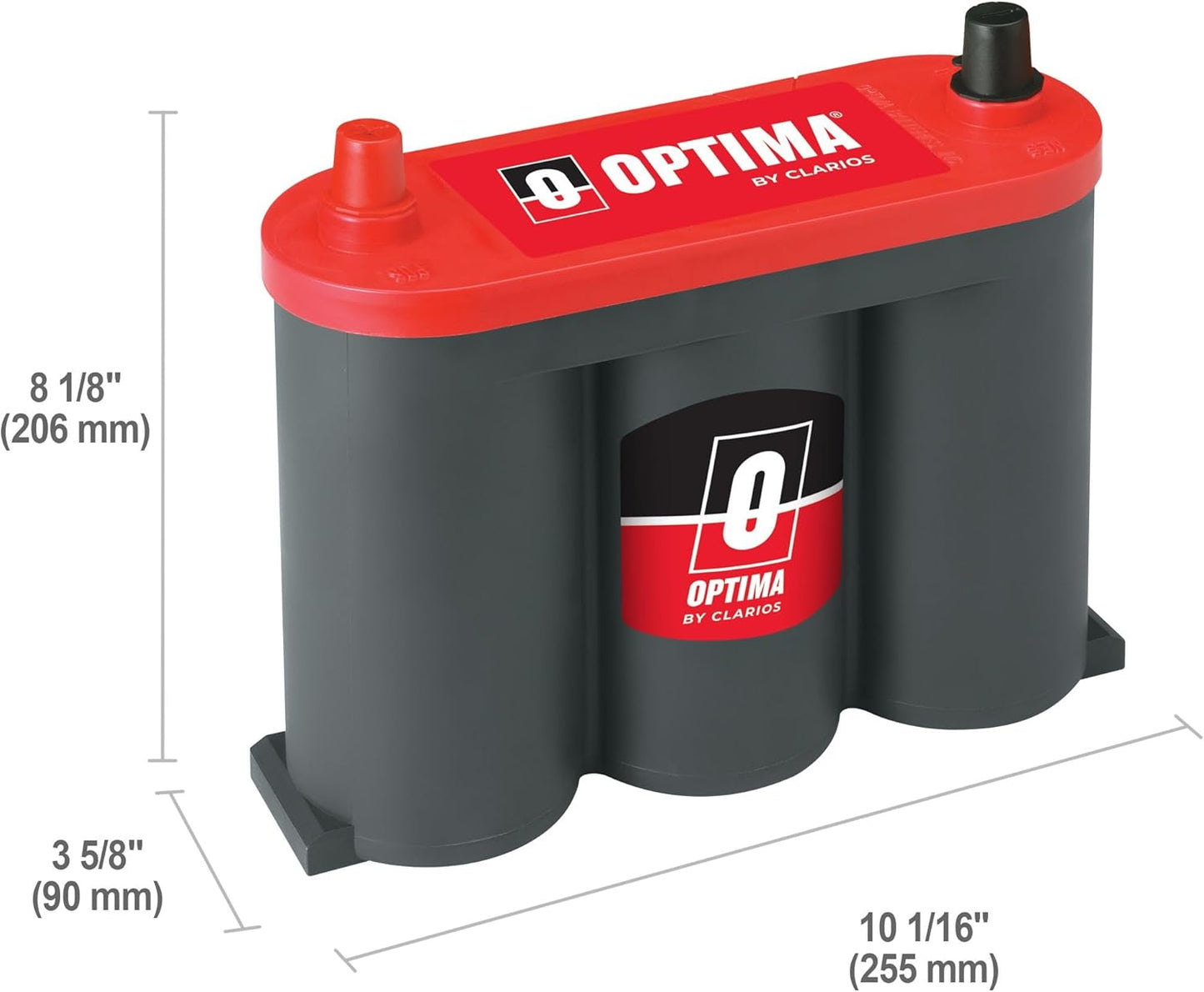 OPTIMA Batteries High Performance 6V RedTop Sealed AGM Car, Truck and SUV Starting Battery, 800 CCA, SAE Terminal, Maintenance Free, Versitile Mounting, 6 Volt