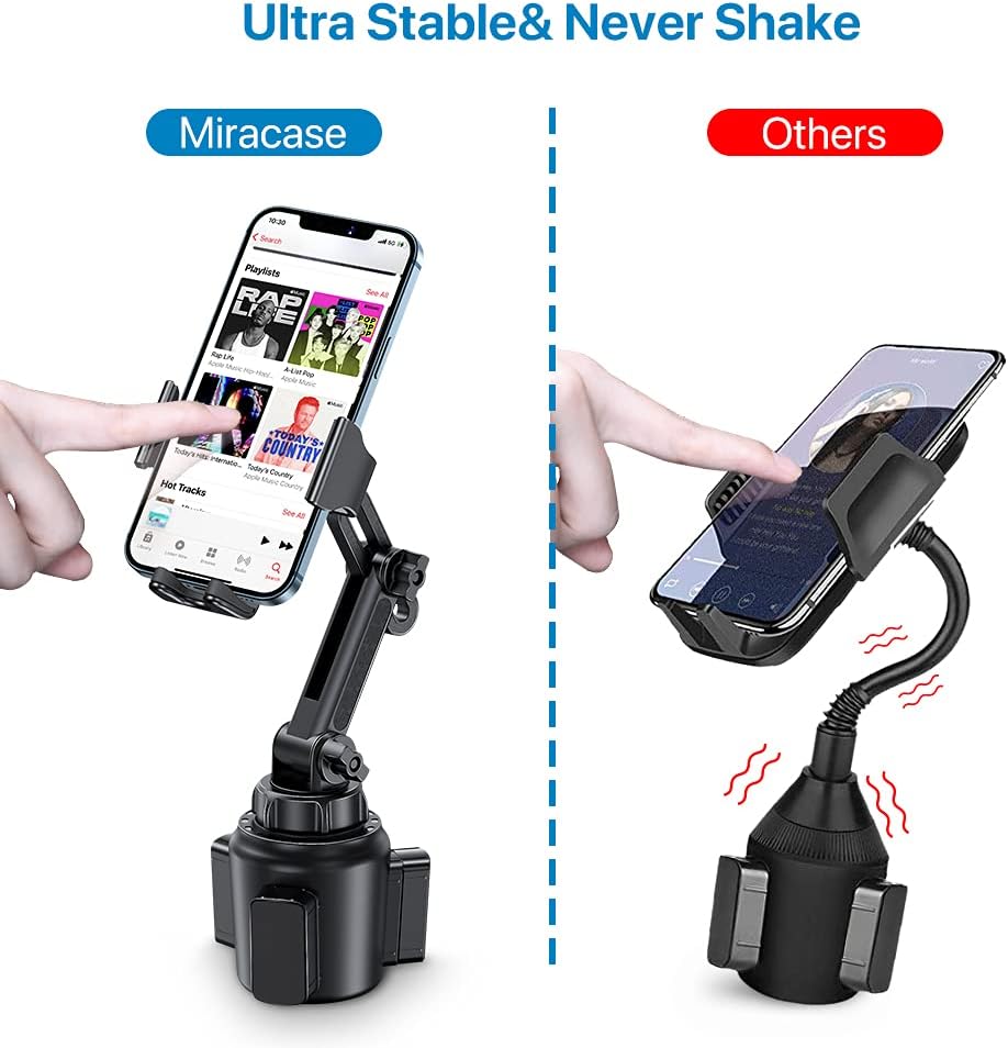 Miracase Universal Cup Phone Holder for Car, [Upgraded Version] Adjustable Long Neck Car Cup Holder Phone Mount Cradle Friendly Compatible with iPhone Samsung Google and All Smartphones, Blue