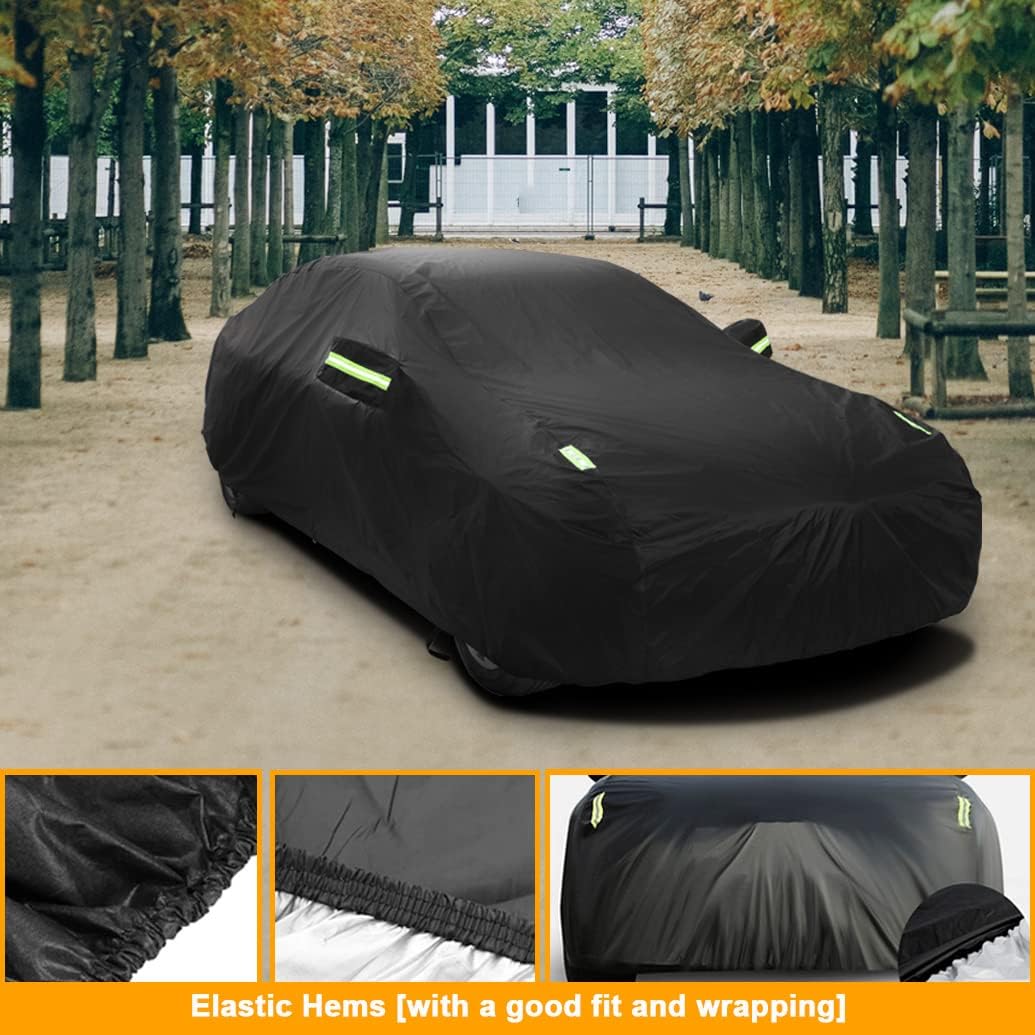 Car Cover Compatible with Mercedes-Benz SLK SLC R171 R172 SLK350 SLK250 SLK300 SLK200 SLK320 1996-2020 SLK SLC Roadster, Waterproof All Weather Cover with Cotton Lining, Rain Sun Snow UV Covers
