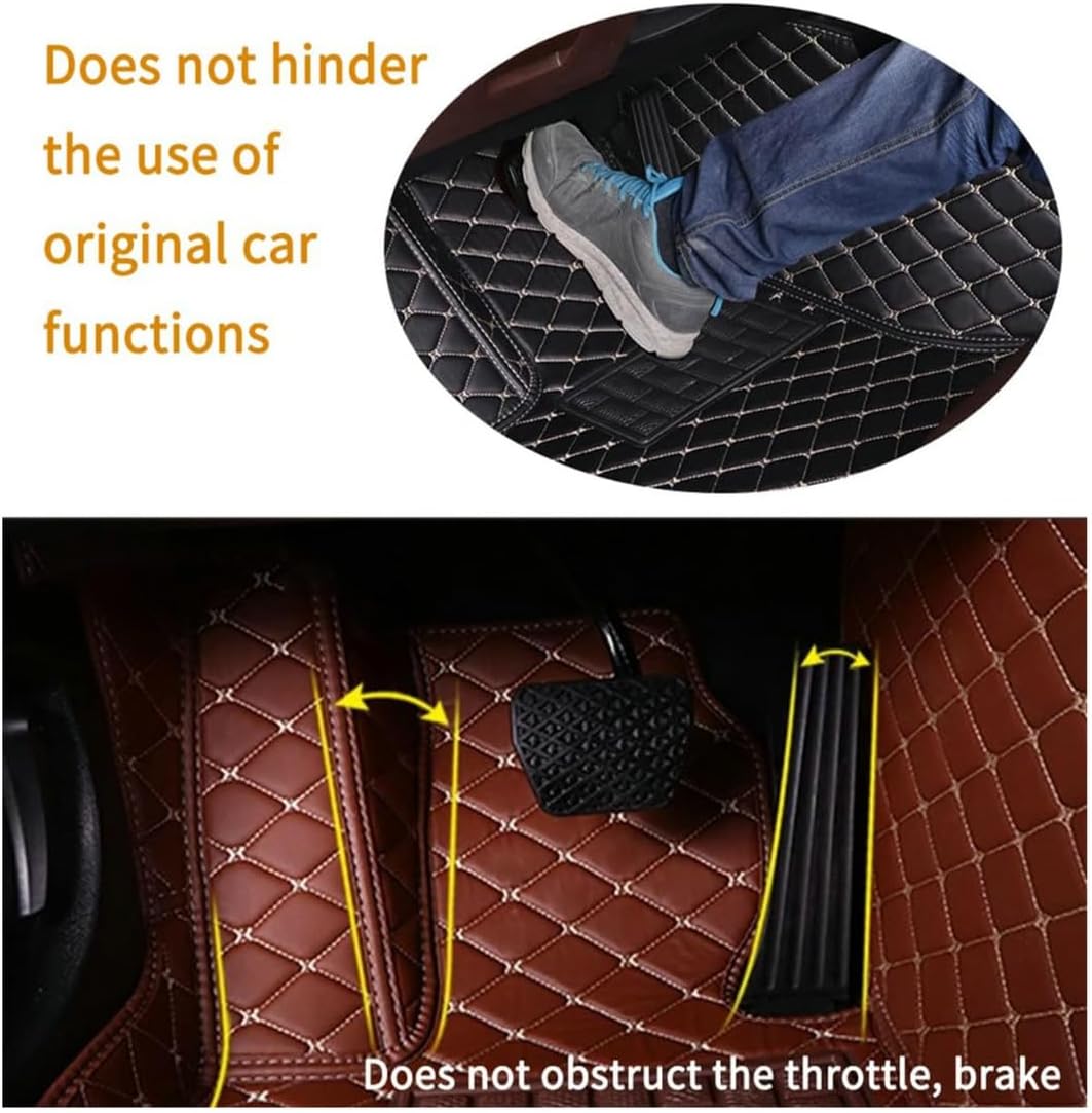 Custom Personalized Floor Mats for Cars，Luxury Full Coverage All Car Floor Mats，Anti-Slip Leather Car Mat Set ，Custom Floor Mats for 99% of Cars, Trucks & SUVs. (Blue)
