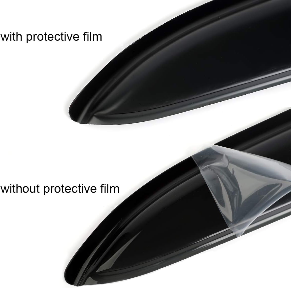 94257 Side Window Wind Deflector,4pc Dark Smoke Nice Window Visors fit for 2010-2013 Mazda 3,Outside Mount Style Tape-On Sun Rain Guards Set