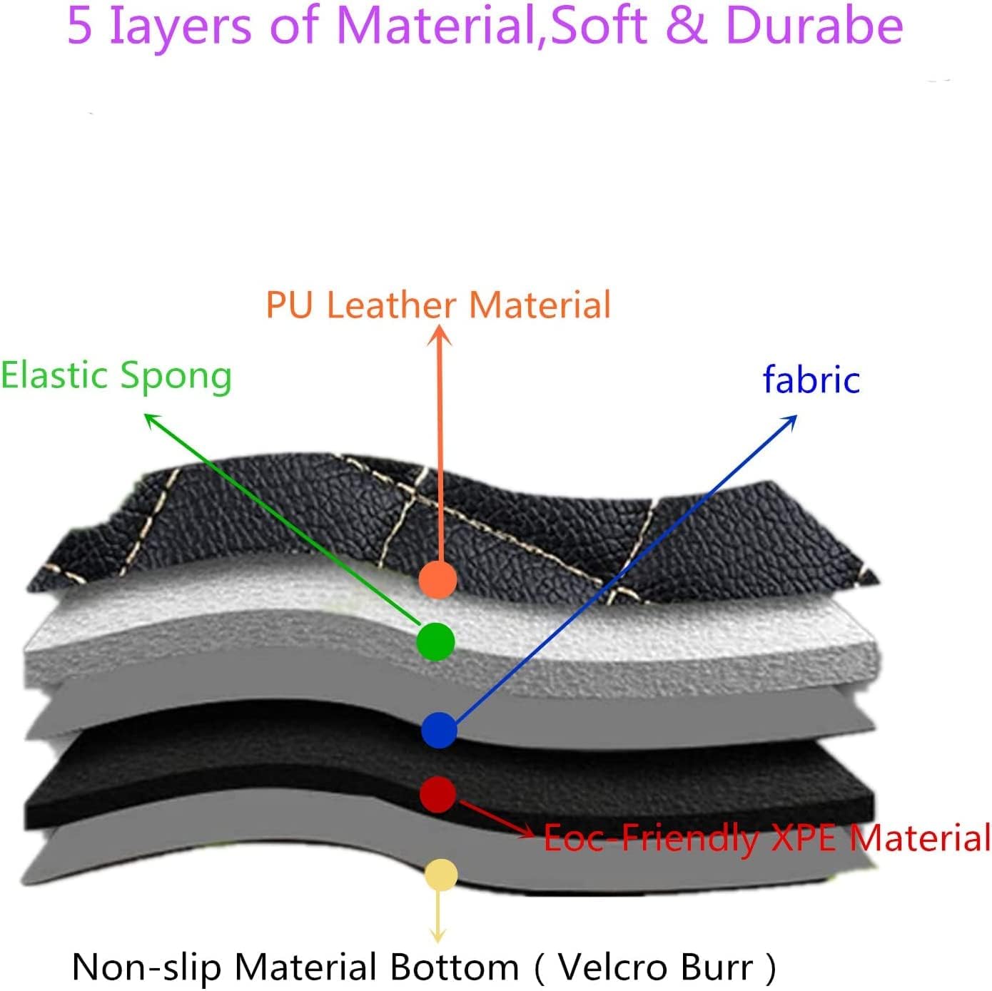 Custom All-Weather Protection Luxury Leather Floor Mats for Cars SUVs Trucks According Anti-Slip Leather Floor mats ﻿ (Black White)