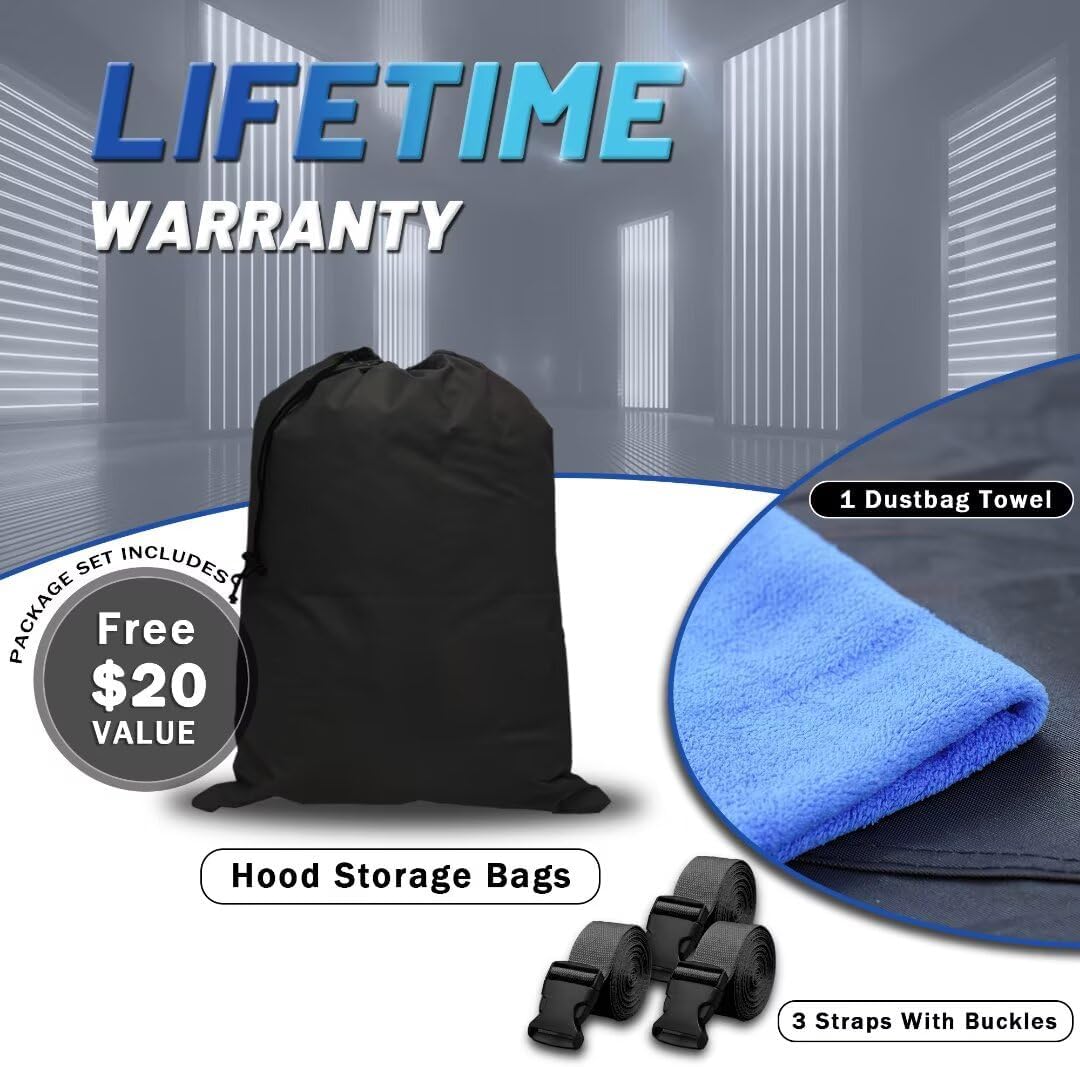 Ford F-150 Truck Cover Custom Fit 1997-2025 Super Cab SB (6.5') with Door Zipper, 12 Layers Full Exterior Pickup Truck Cover Waterproof All Weather, for Wind Dust Sun and UV Protection.