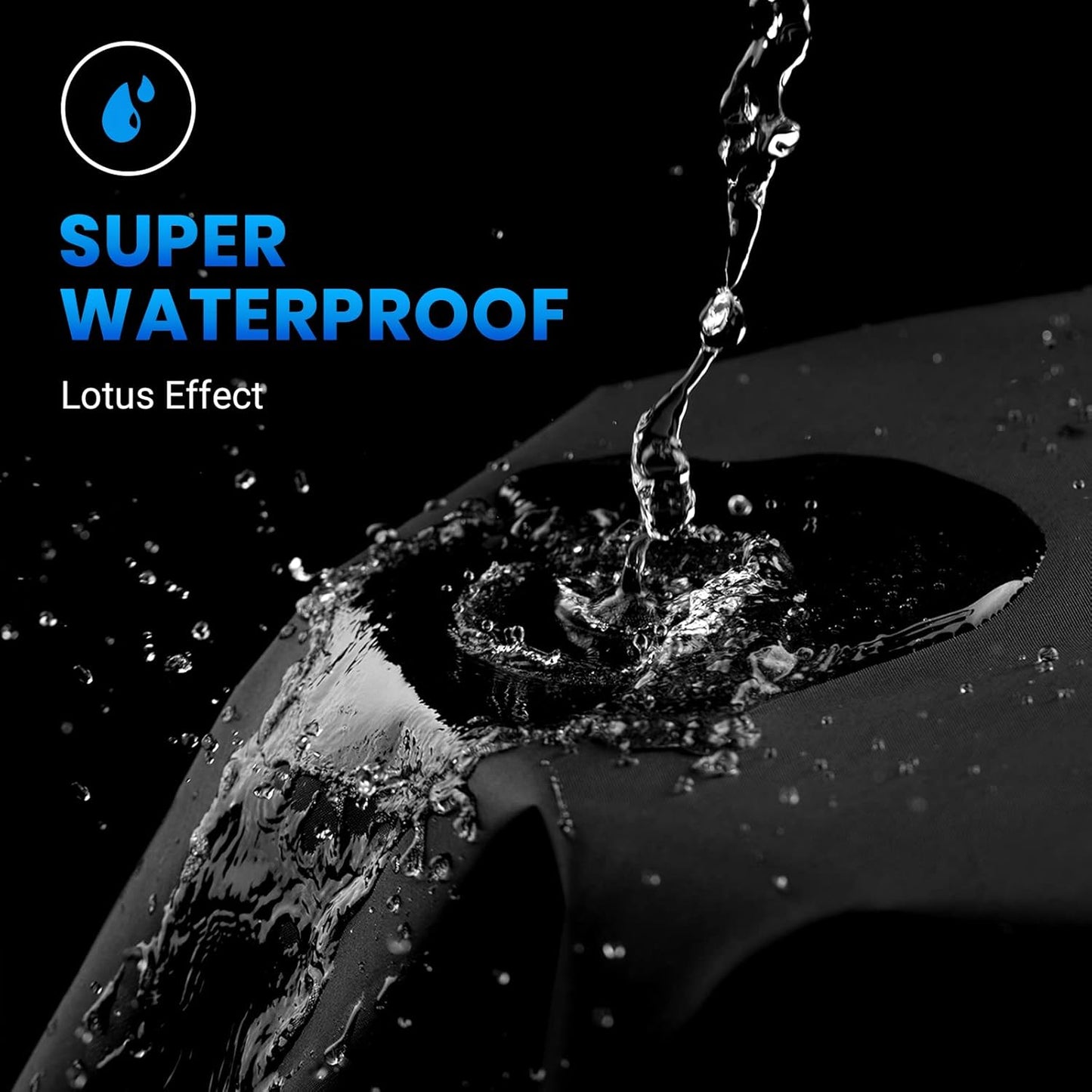 Favoto Motorcycle Cover Waterproof Outdoor - Universal Fit Motorbike Cover with 3 Night Reflectors Lock-Hole Carrying Bag Windproof Dustproof Rain Sun Protection (116 inch Length)