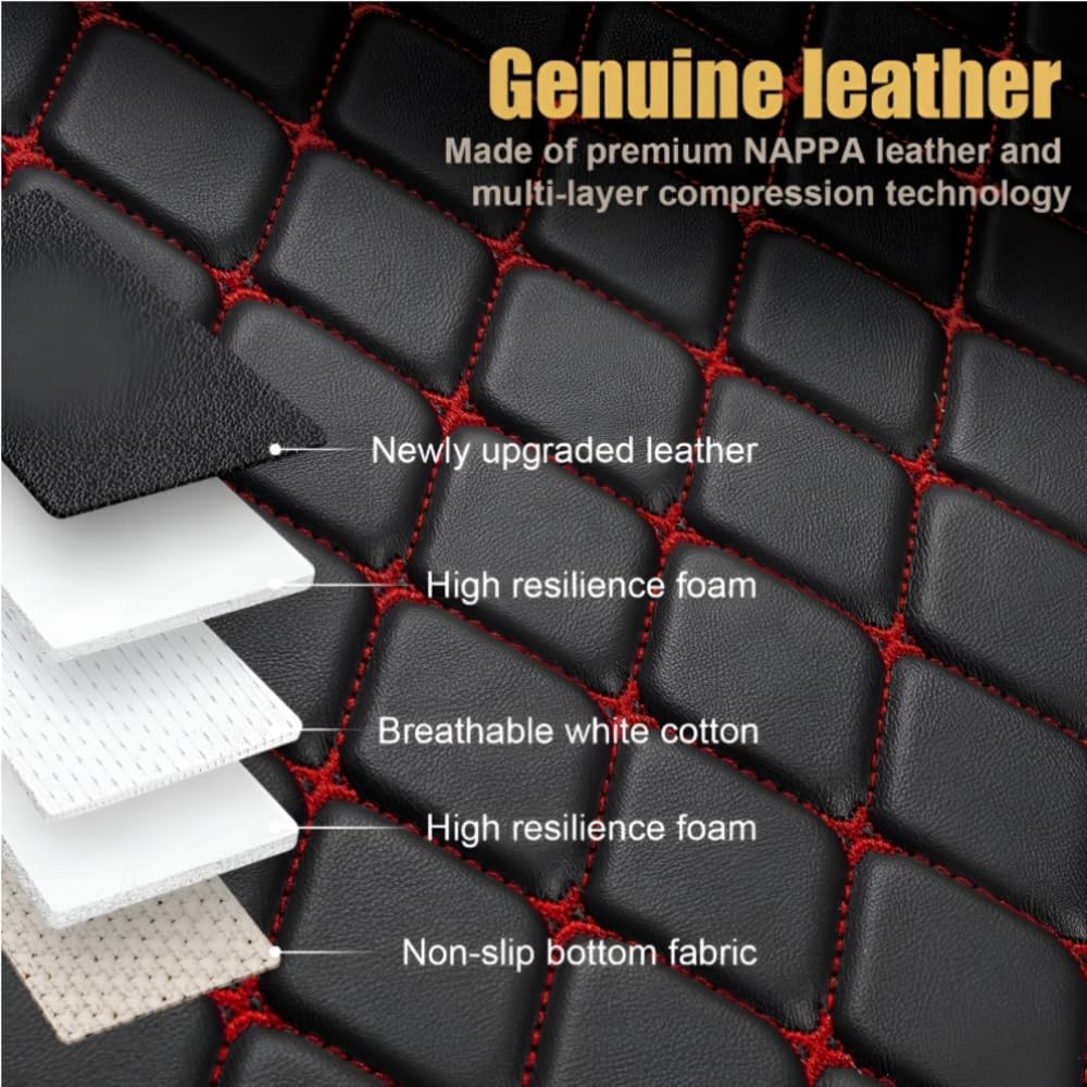 Add Personal Touch to Your Vehicle with IMEISH Customizable Logo Text Car Mats for 99% of vehiclesPads Protection Non-Slip Leather Floor Liners (Black)