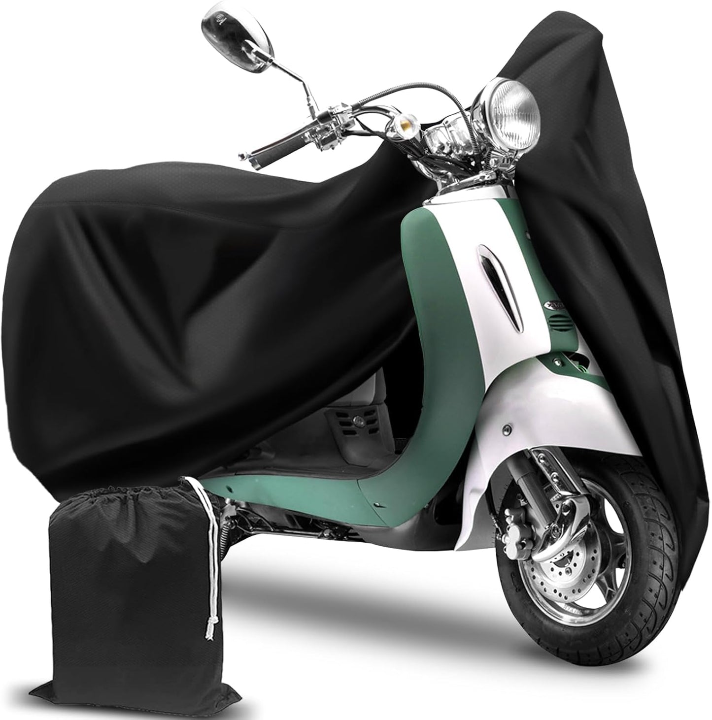COVERVIN Scooter Waterproof Cover Outdoor, Moped Cover & Vespa Cover for Honda Ruckus Yamaha 72″ Long (S)