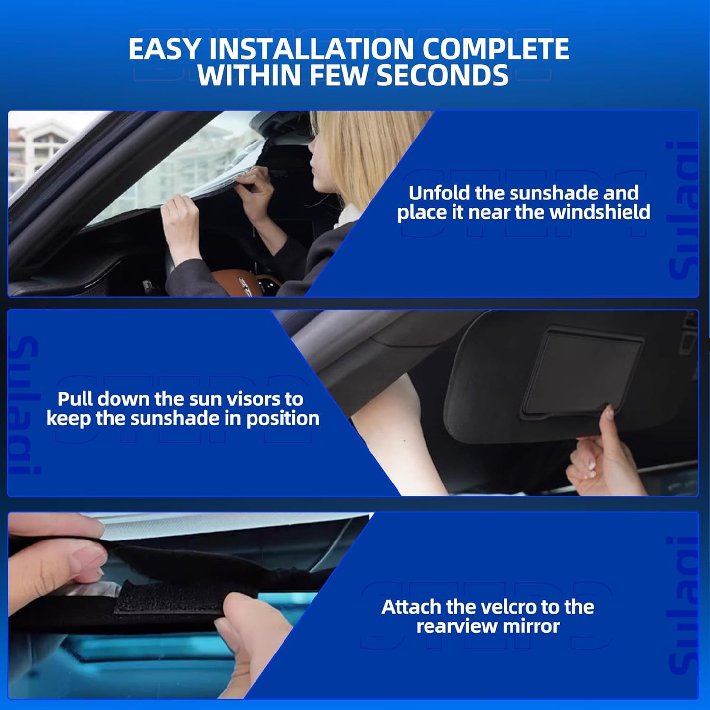 Windshield Sun Shade for Honda Odyssey (LX EX EX-L Touring Elite Minivan) 2011-2017 Foldable Sunshade Custom Fit Front Window Car Interior Accessories Protector Blocks UV Rays