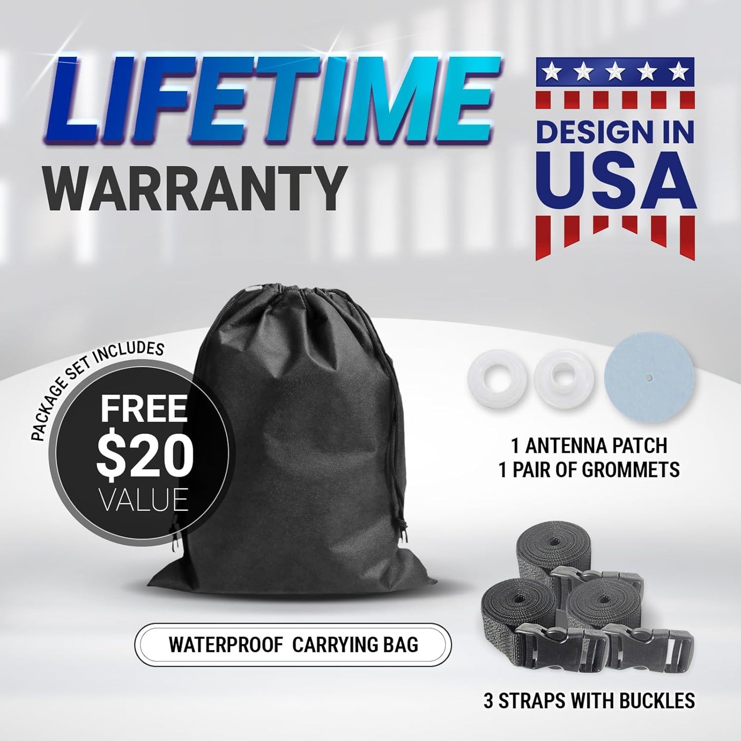 iCarCover Custom Car Cover for Buick Verano (2012-2017) Waterproof All-Weather Rain Snow UV Sun Protector Full Exterior Indoor Outdoor Car Cover (Stripe - Black/Gray)
