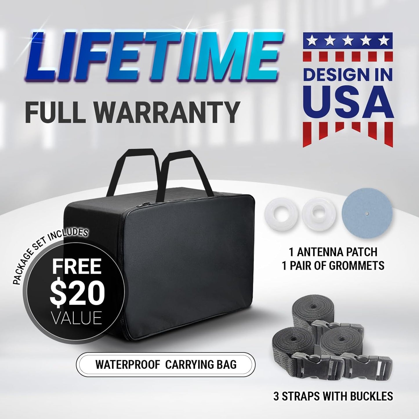 iCarCover Custom Car Cover for Pontiac Tempest 2-Door, 4-Door (1961-1963) Waterproof All-Weather Rain Snow UV Sun Protector Full Exterior Indoor Outdoor Car Cover (Stripe - Gray/Black)