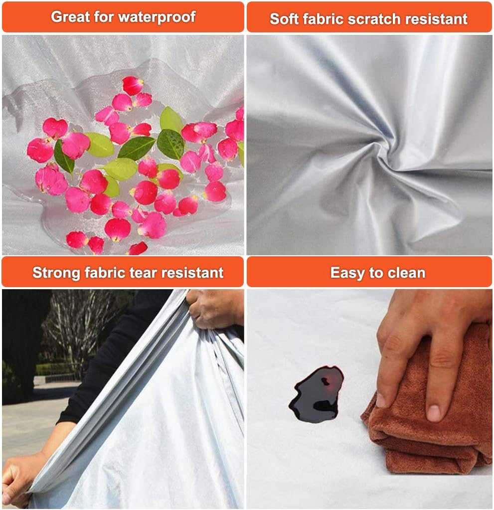 Kayme Car Covers for Automobiles Waterproof All Weather Sun Uv Rain Protection with Zipper Mirror Pocket Fit Toyota Camry, Honda Accord/Civic, Nissan Altima, Kia K5 etc.(186 to 193 Inch) 3XL