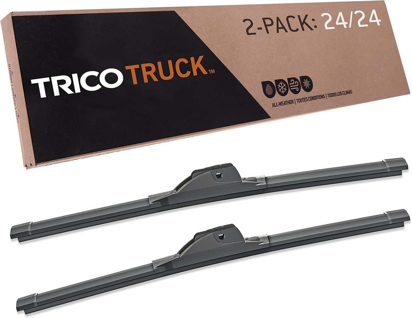 TRICO Truck™ (58-2424) 24 Inch Pack of 2 Automotive Replacement Windshield Wiper Blades, High Performance All Weather Beam Blade for Select Vehicle Models