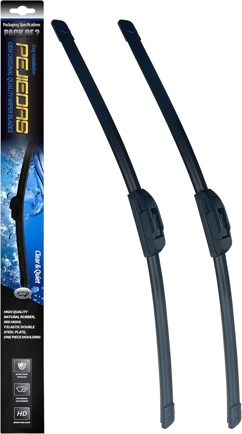 OEM Quality Front Wiper Blades, Replacement for 2009-2020 Honda Fit/2011-2016 Hyundai Elantra, OE Original Style (28 Inch + 14 Inch Front Wiper Blades)