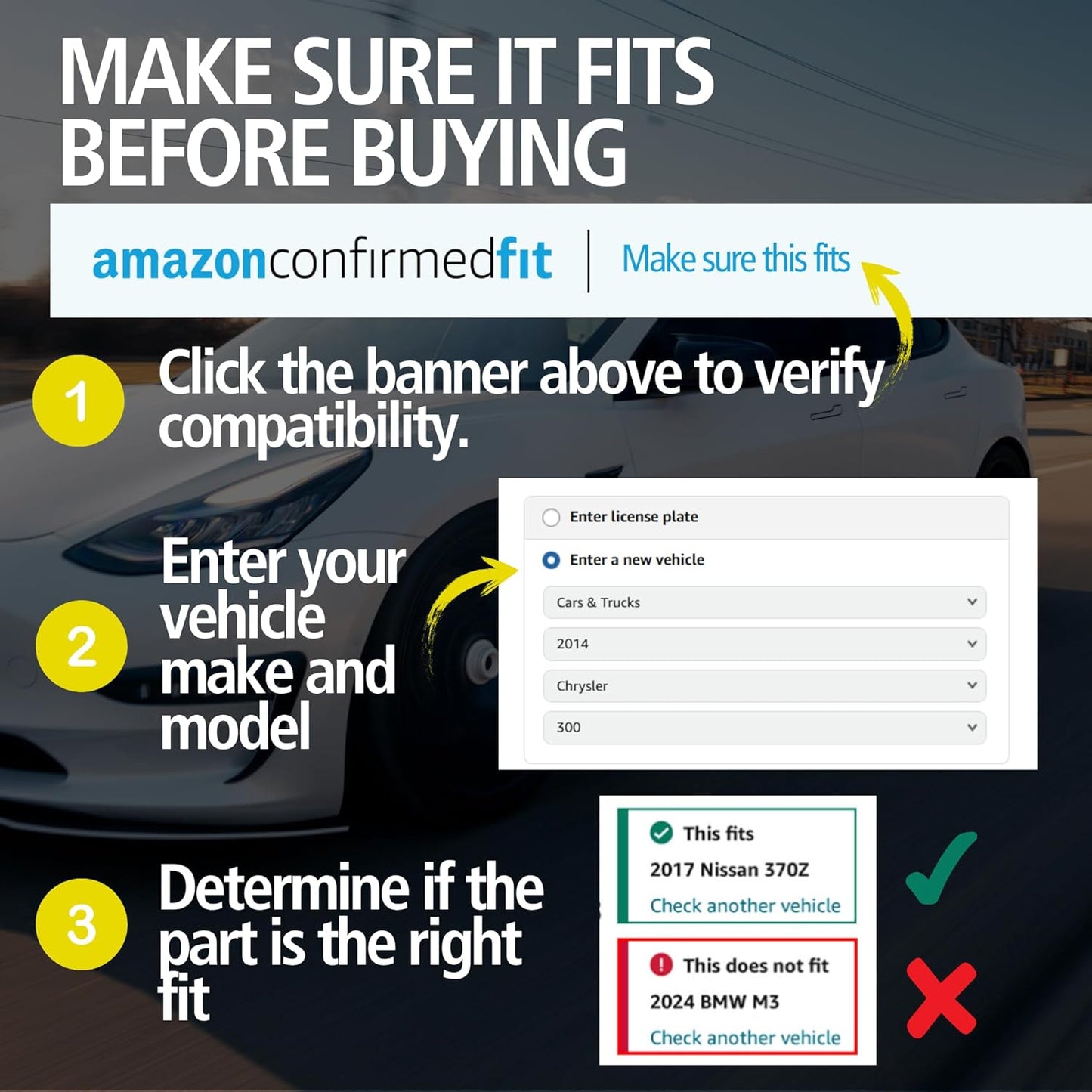 Premium Ceramic Front Brake Pads (1001-1506C) Compatible with Acura TSX 2011-2014, Honda Accord 2011-2012