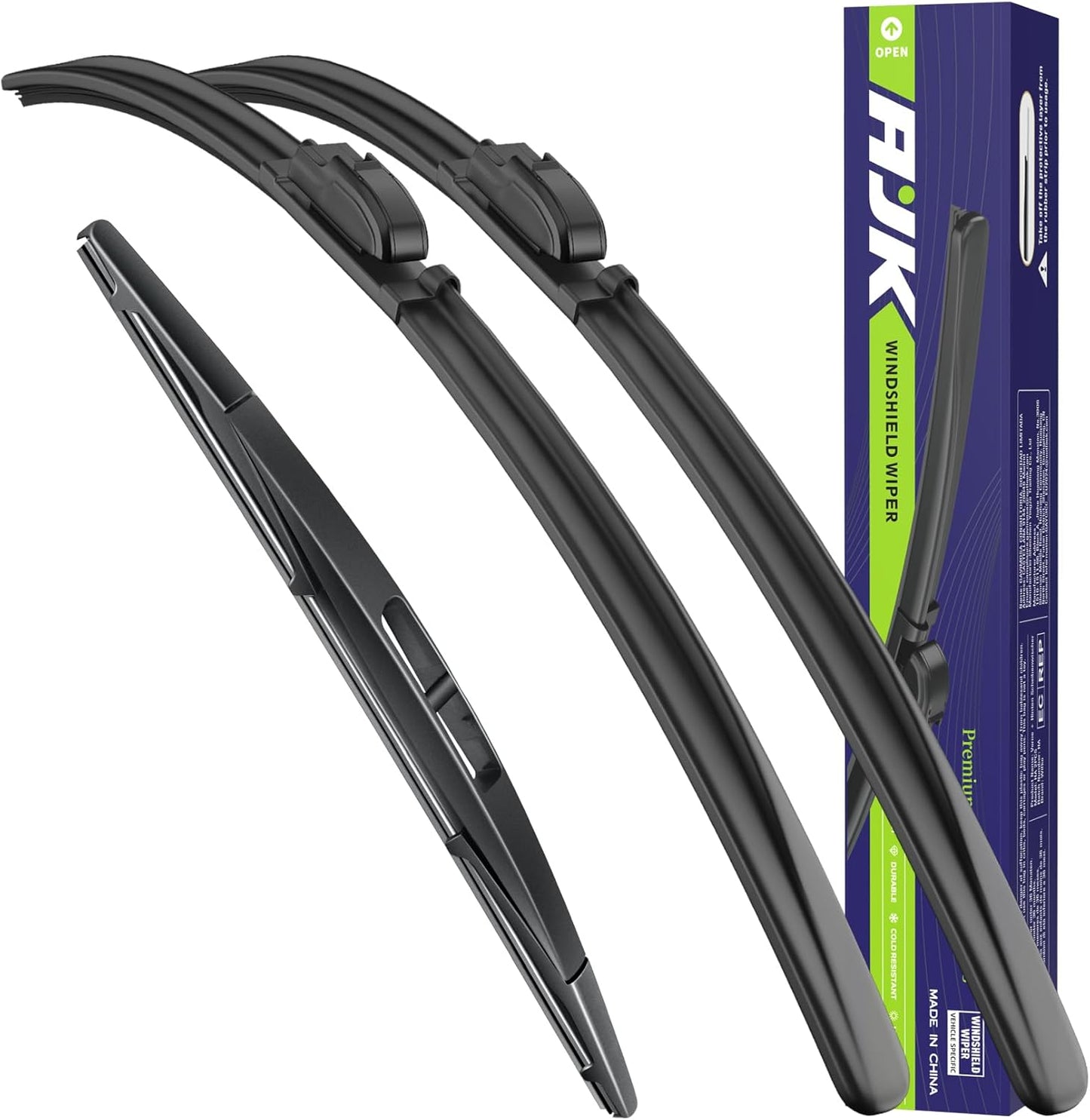 AJK Wiper Blades for Subaru Outback 2010 2011 2012 2013 2014, 2 Piece All Weather OEM Quality Automotive Replacement Windshield Wiper Blades for My Car