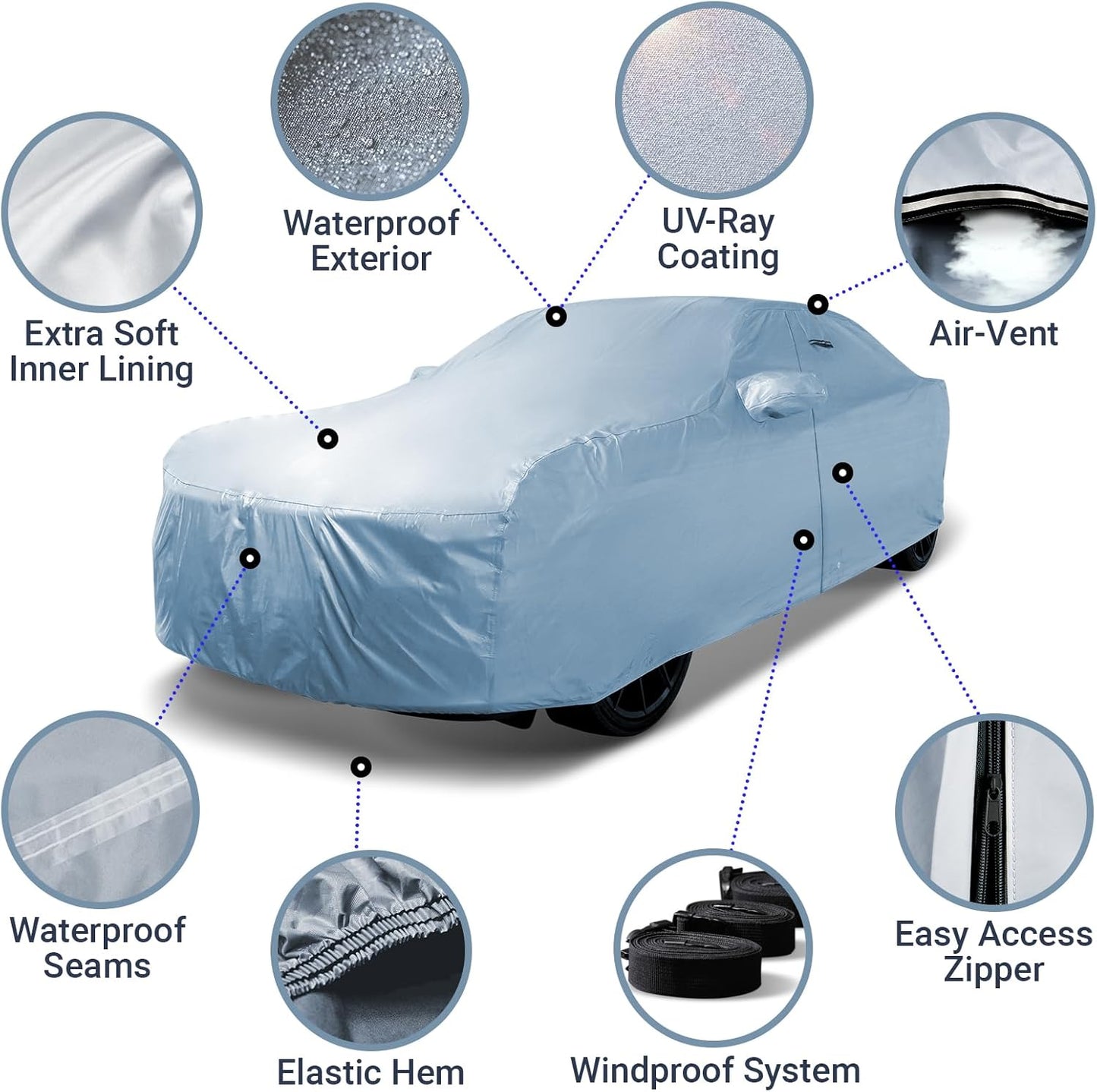 iCarCover Fits 1998-2002 Pontiac Trans AM Car Cover Automobiles Form-Fit Padded Full Exterior Waterproof Automobiles Protection Covers