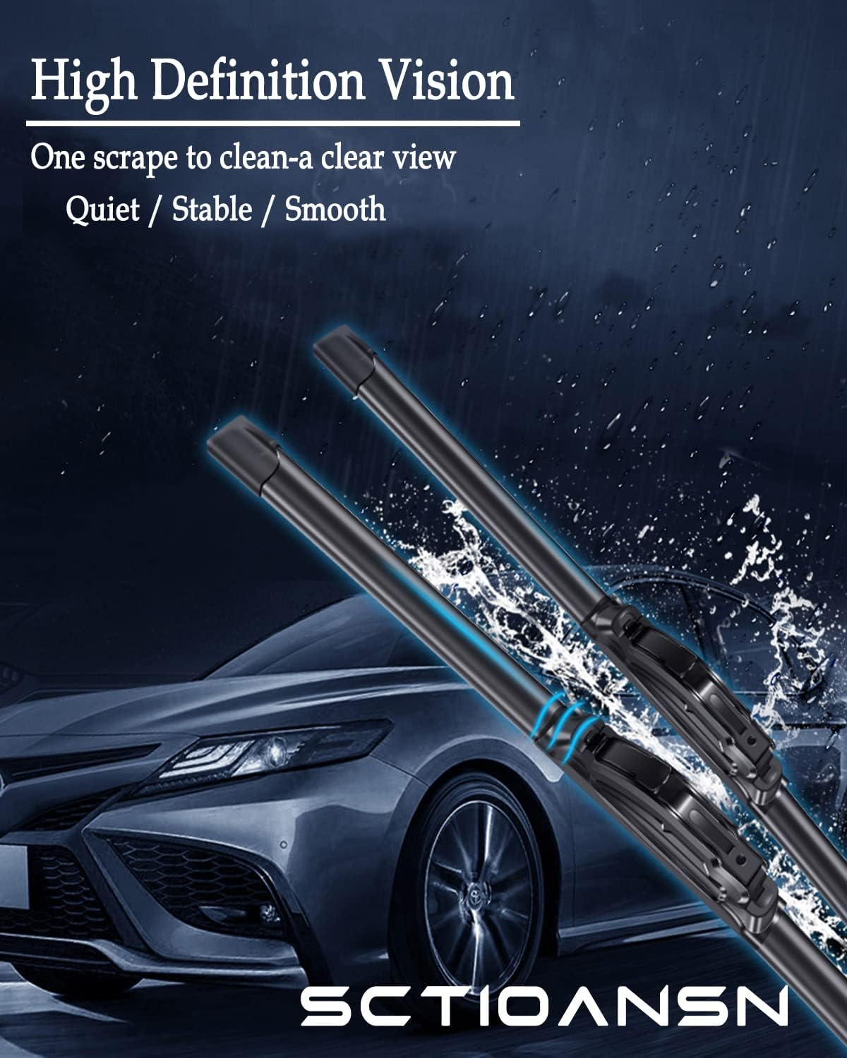 Kia Soul Windshield Wipers 2010-2019, Kia Sorento 2011-2015, Original Equipment Automotive Replacement Windshield Wiper Blades for My Car- 24"/20"/11" (Pack of 3) J- HOOK