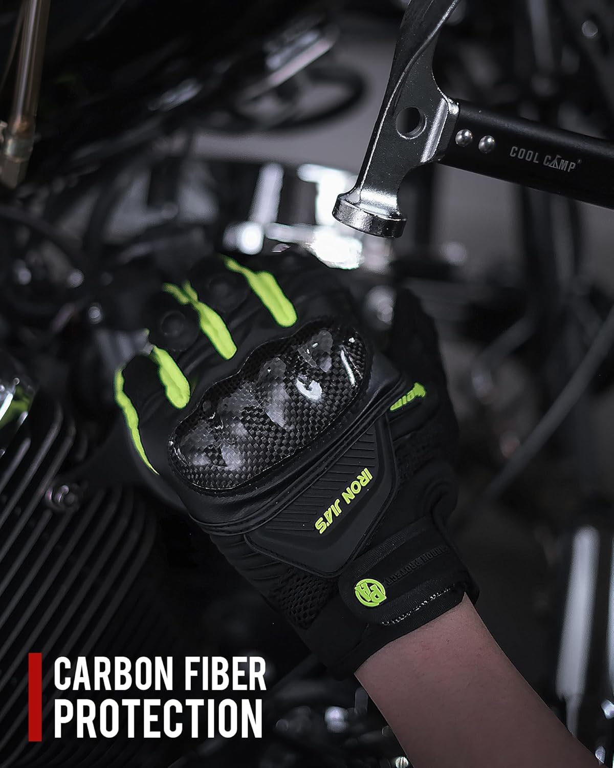BORLENI Motorcycle Gloves Touch Screen for Men Women Padding Hard Knuckle Cycling Motorbike ATV Hiking Riding Climbing Glove