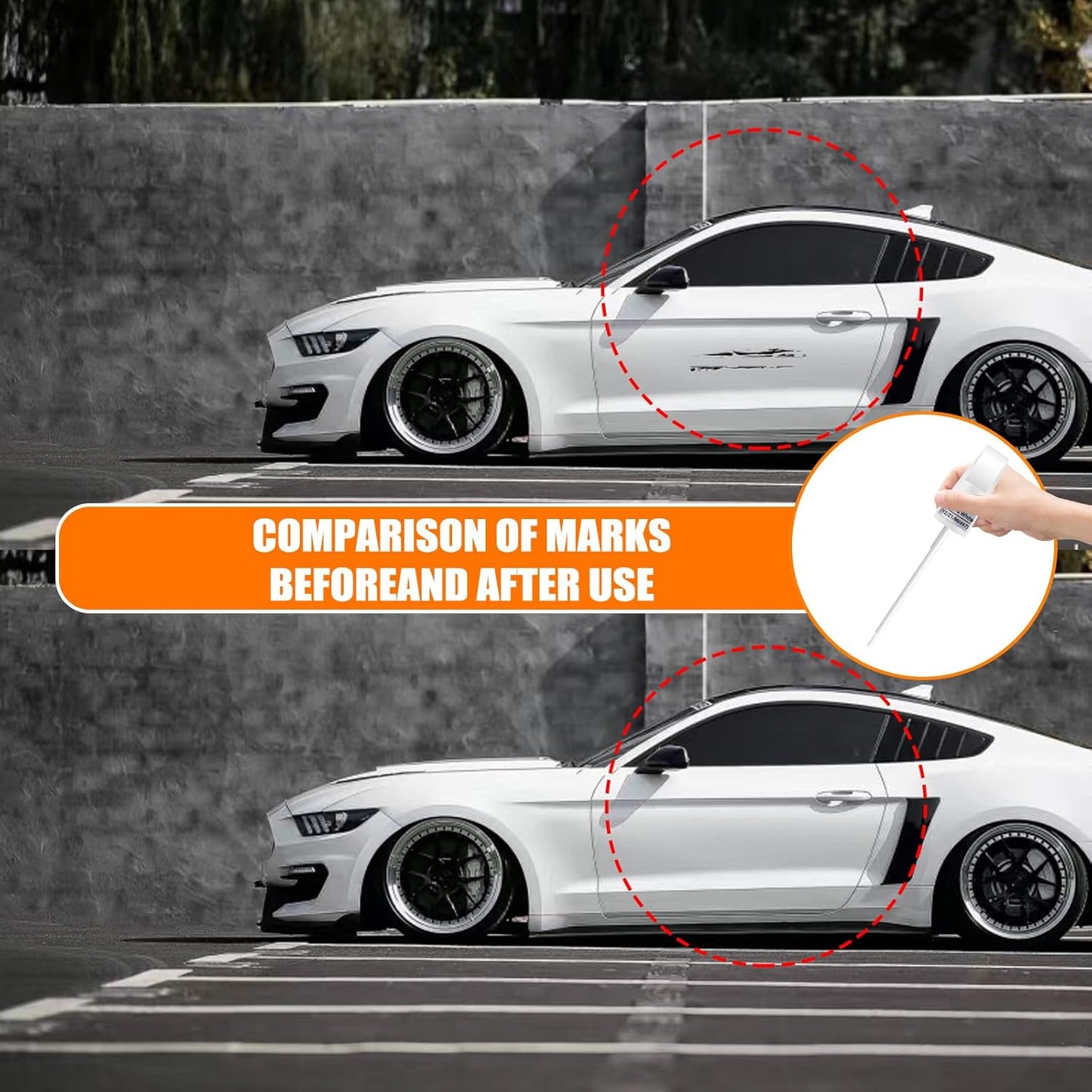 M7 Carbonized Gray Metallic Touch Up Paint for Ford, Car Paint Pen Scratch Repair Two-In-One Touch Up Paint, Premium Car Scratch Remover for Deep Scratches