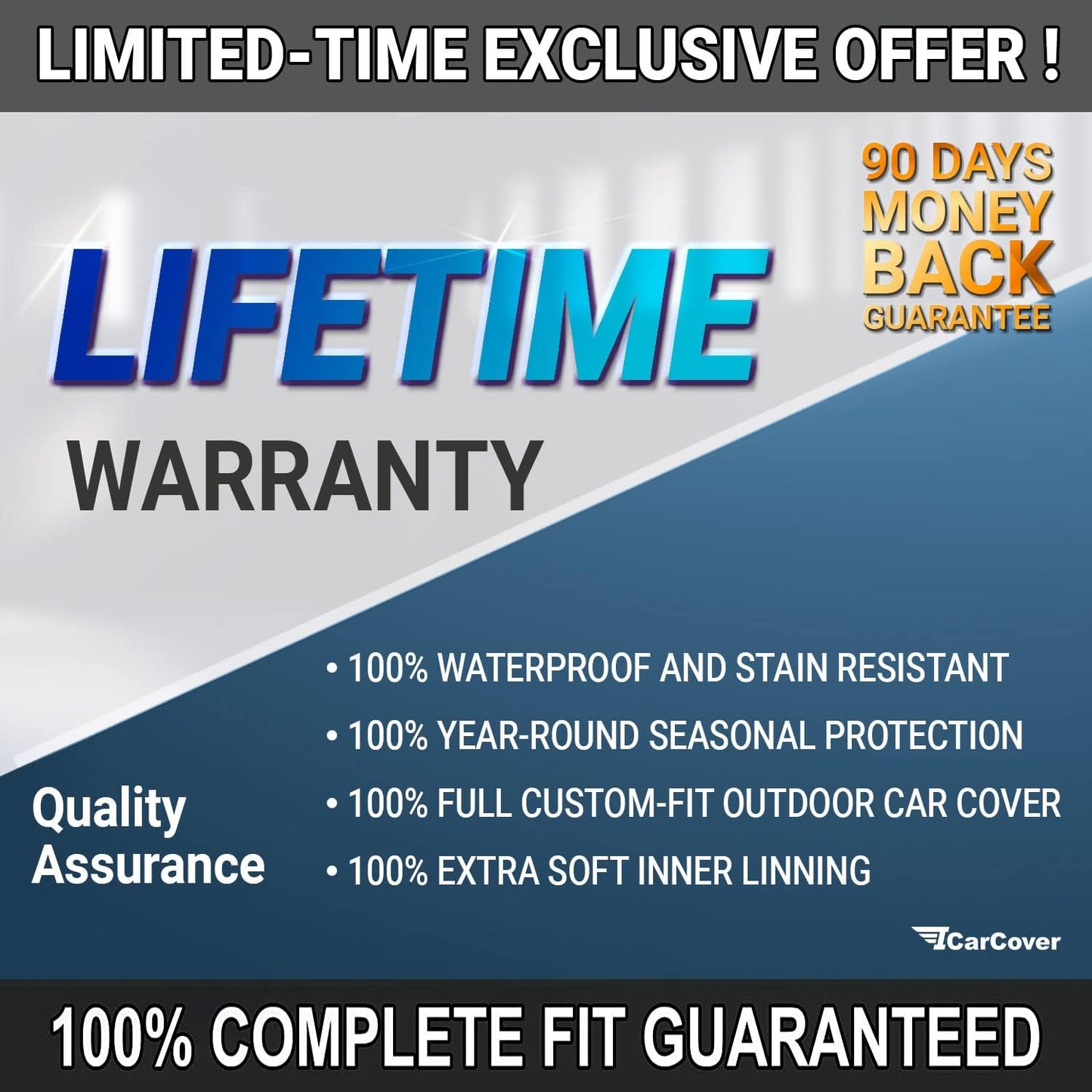iCarCover Premium Car Cover for 1973-1977 Buick Century Wagon Heavy Duty Waterproof All-Weather Automobiles Custom Fit Indoor Outdoor UV Snow Protection Covers with Straps and Bag