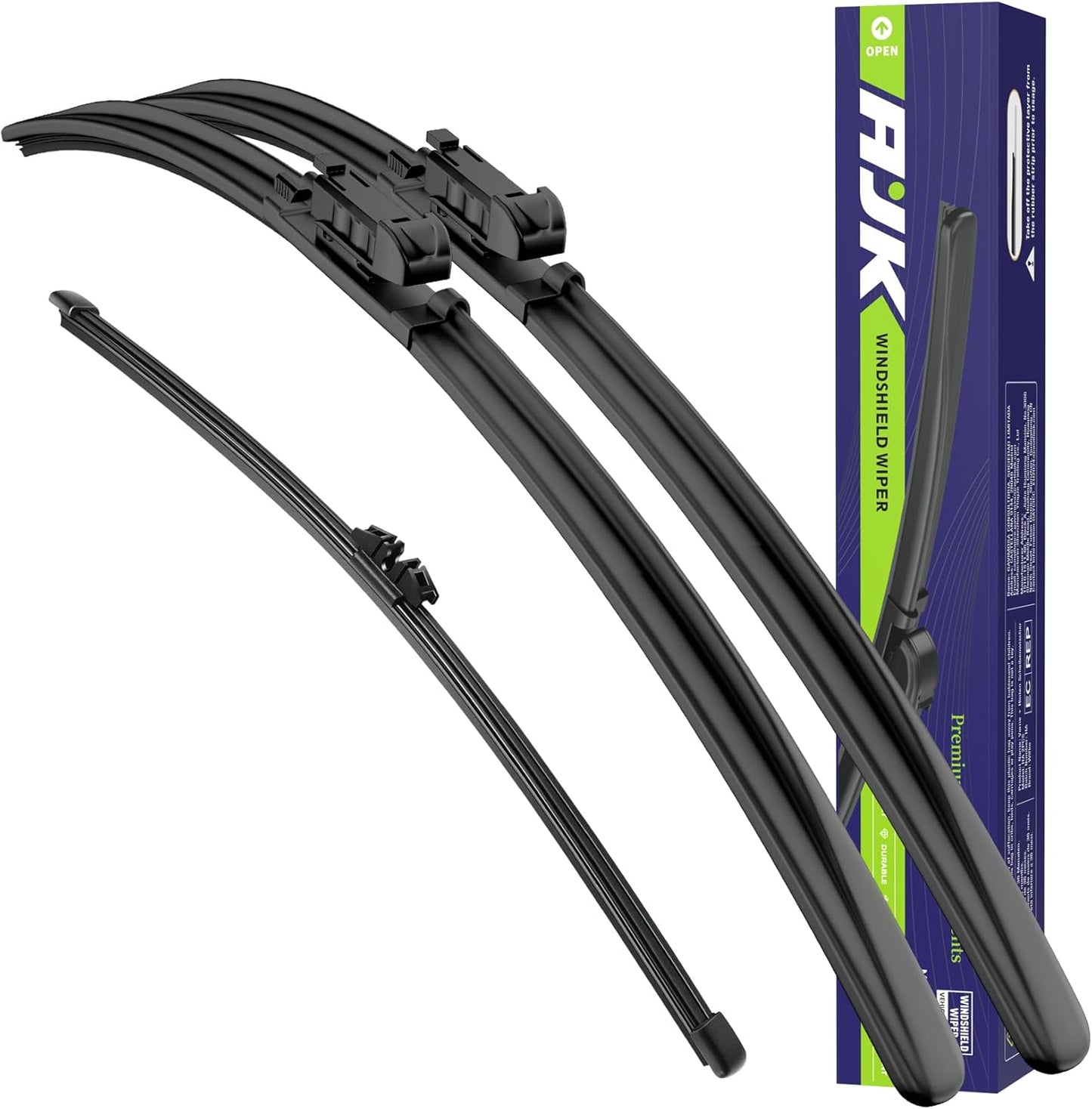 AJK Wiper Blades for Ford Escape 2013 2014 2015 2016 2017 2018 2019, 2 Piece All Weather OEM Quality Automotive Replacement Windshield Wiper Blades for My Car