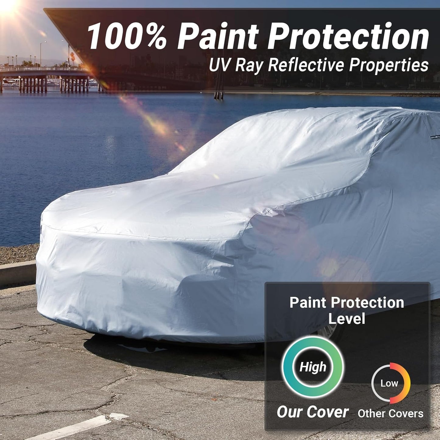 iCarCover Premium Car Cover for 1940-1952 Chevy Deluxe 2-Door Coupe, 4-Door Sedan Heavy Duty Waterproof All-Weather Automobiles Custom Fit Indoor Outdoor UV Snow Protection Covers with Straps and Bag