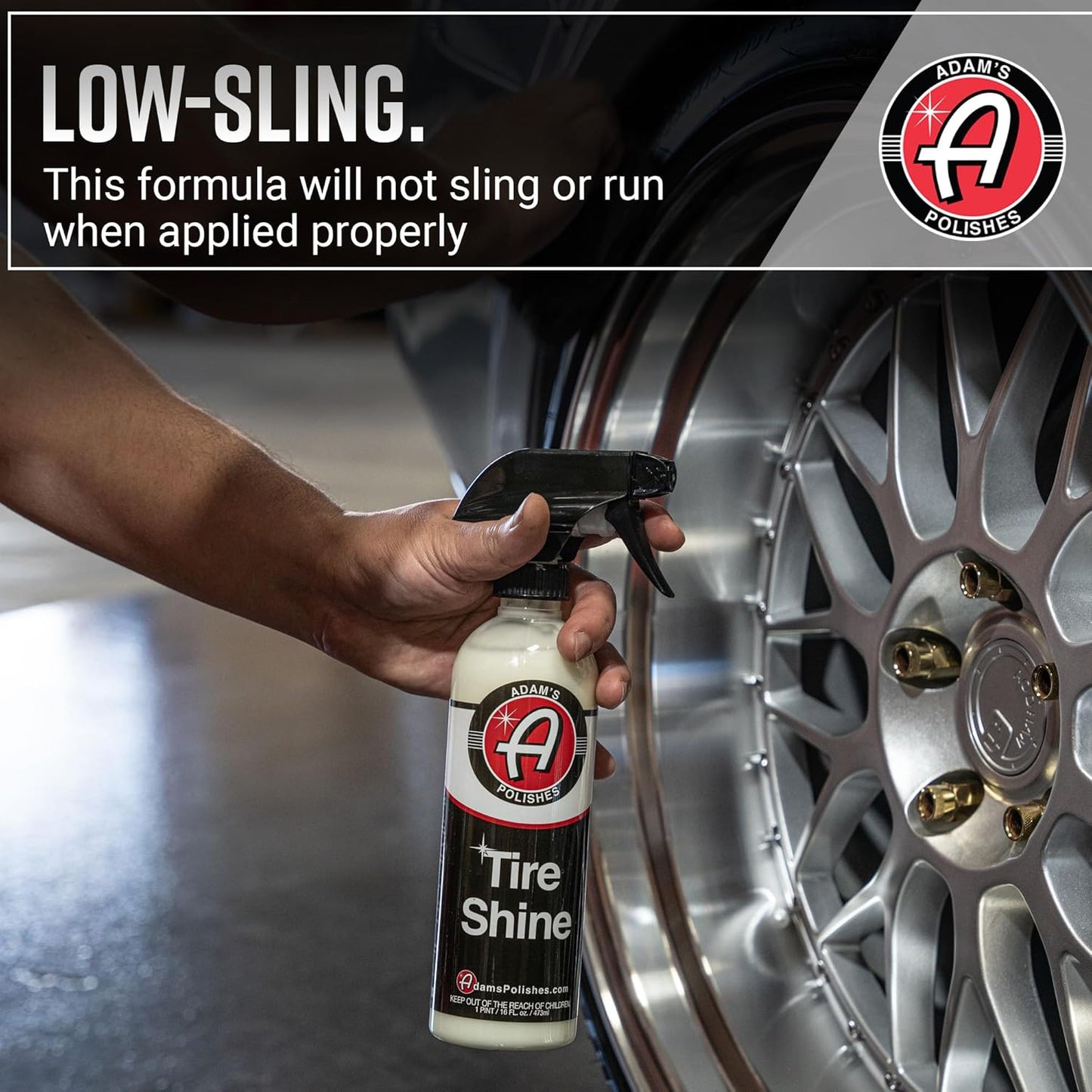 Adam's Polishes Tire Shine 5 Gal - Spray Tire Dressing W/ SiO2 For Non Greasy Car Detailing | Use W/Tire Applicator After Tire & Wheel Cleaner | Tire Ceramic Coating Car Wax Like Tire Protection