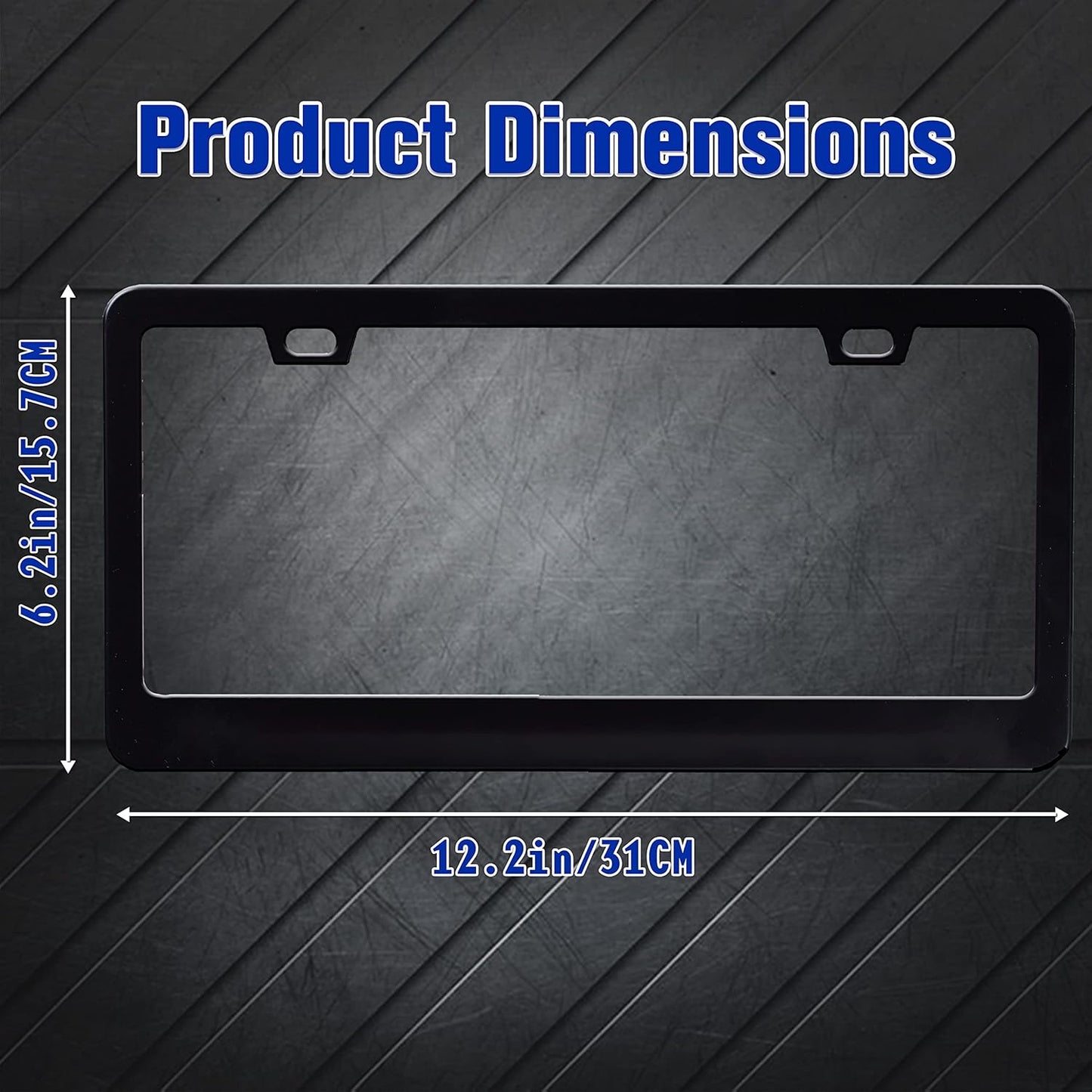 Beautiful Daisy License Plate Frame Daisies License Plate Holder Personalise Stainless Steel Funny Design Compatible with Standard License Plate Holder for USA and Canada 6 X 12 Inch with Screws