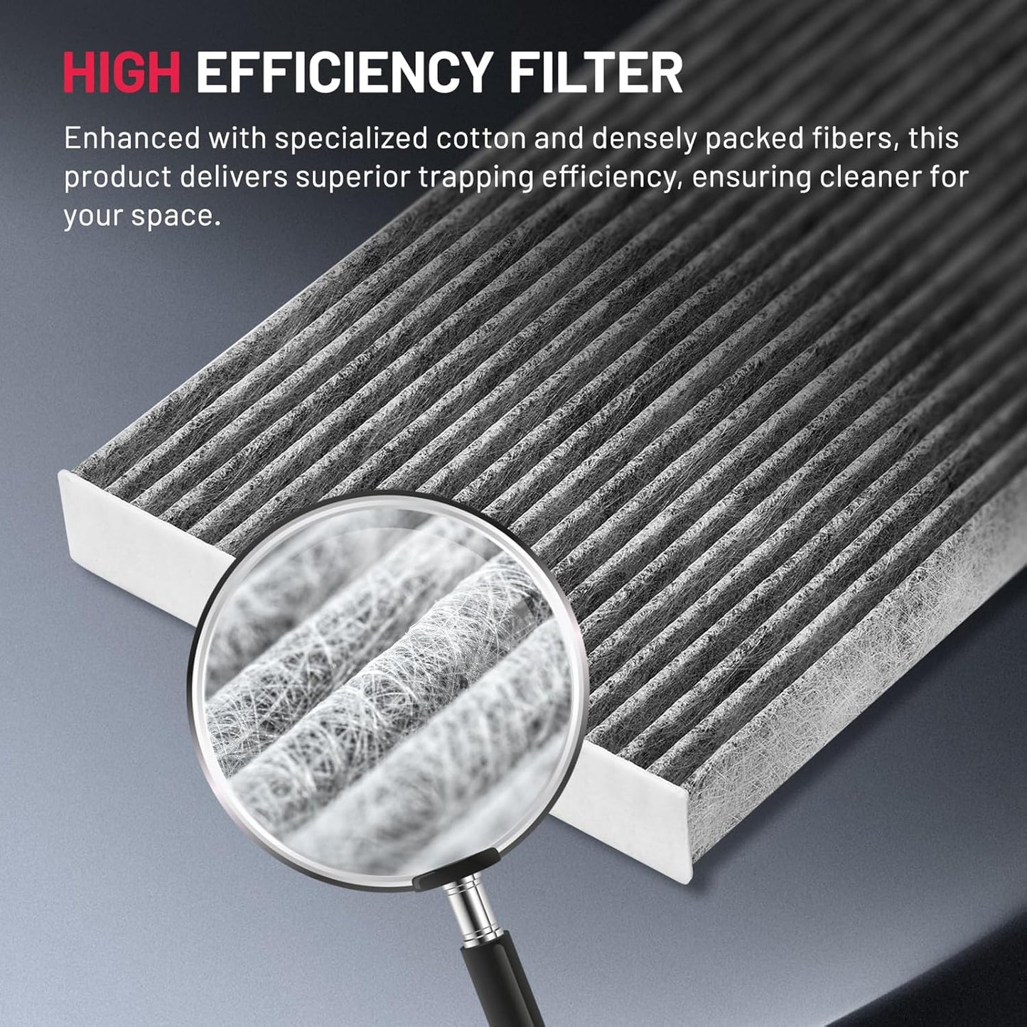 BDFHYK Cabin Air Filter with Activated Carbon Compatible with Ford Mustang 2005-2014, Replace# CF10370 4R3Z19N619AA