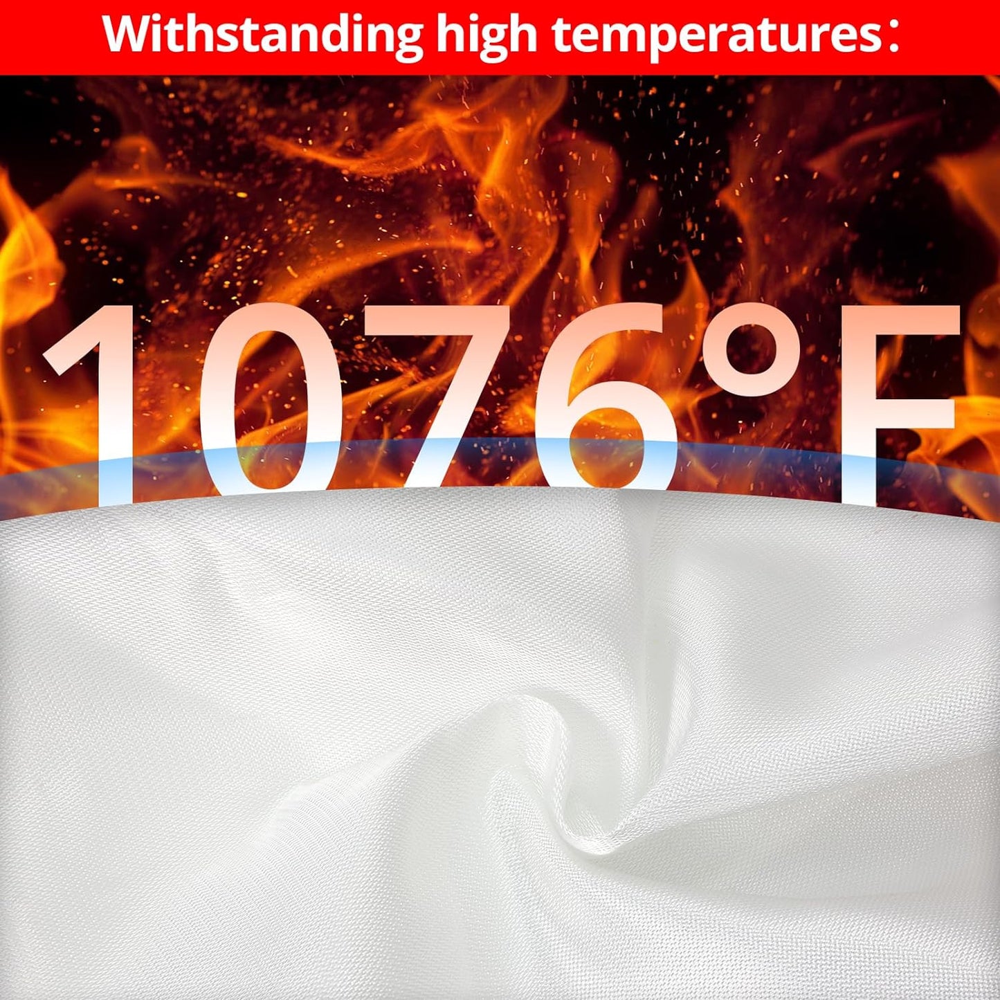 SecuCaptain Emergency Fire Blanket for Home and Kitchen - 8 Pack 40"x40" Flame Suppression Fiberglass Fire Blankets for House Camping Car Warehouse Office Emergency Survival Safety