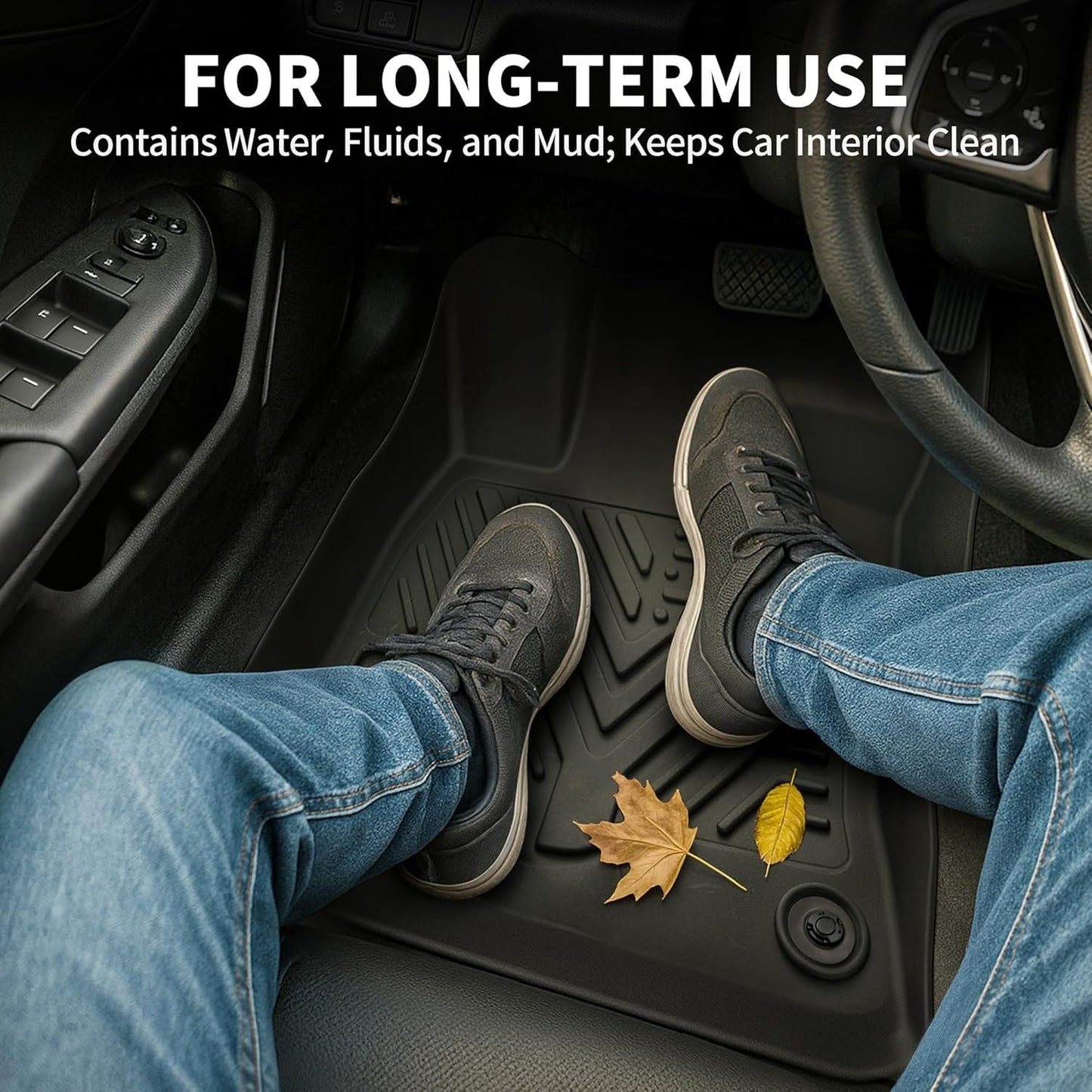 YITAMOTOR Floor Mats Compatible with 2013-2018 Toyota RAV4 Standard Models, Custom Fit Floor Liners, 1st & 2nd Row All-Weather Protection
