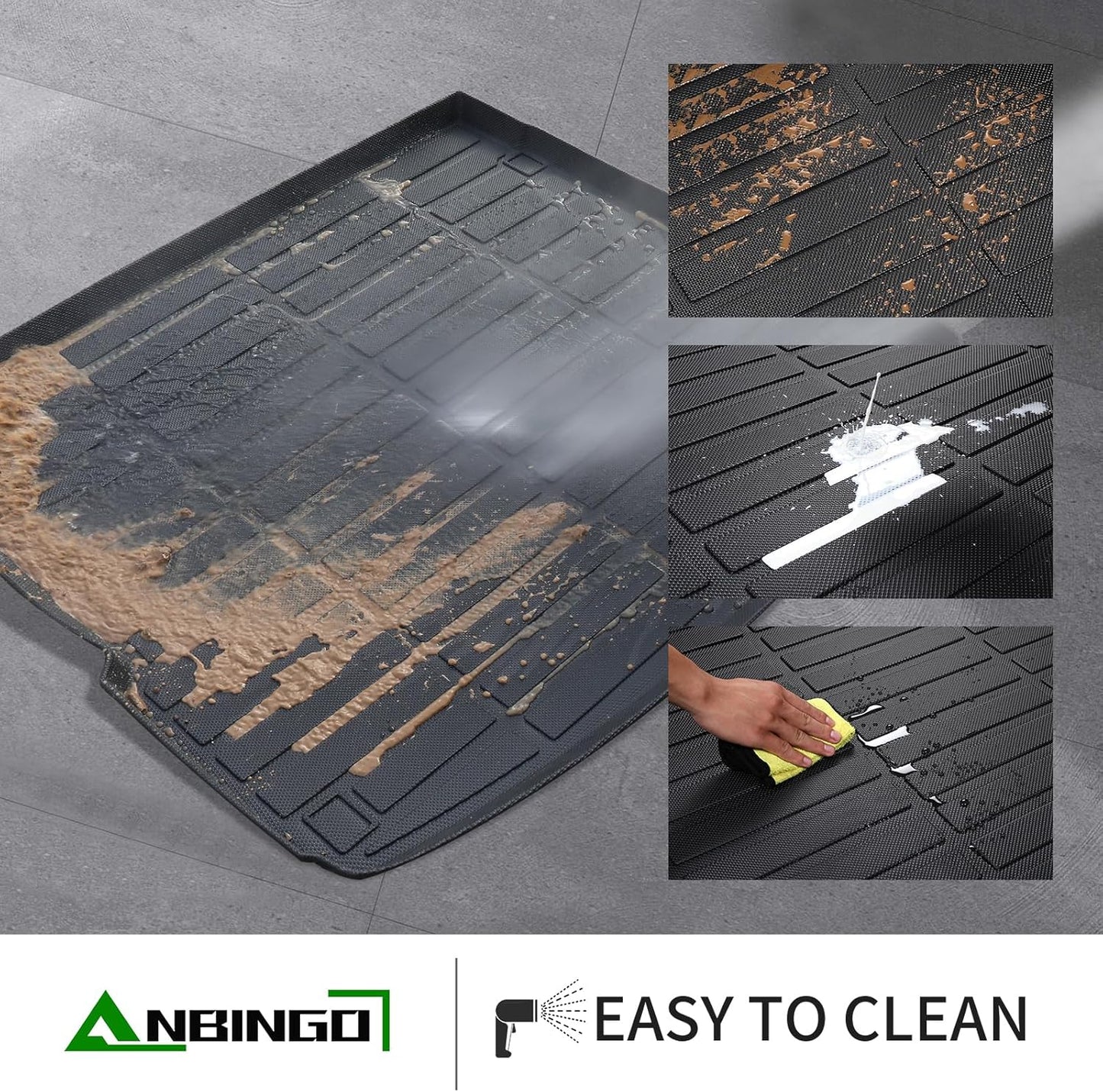 ANBINGO®-Floor Mats & Cargo Liner for Toyota Corolla Cross AWD 2022 2023 2024 2025 2026 (Not for Fuel FWD & Hybrid) All Weather Waterproof for 2024 Corolla Cross Car Mats Accessories