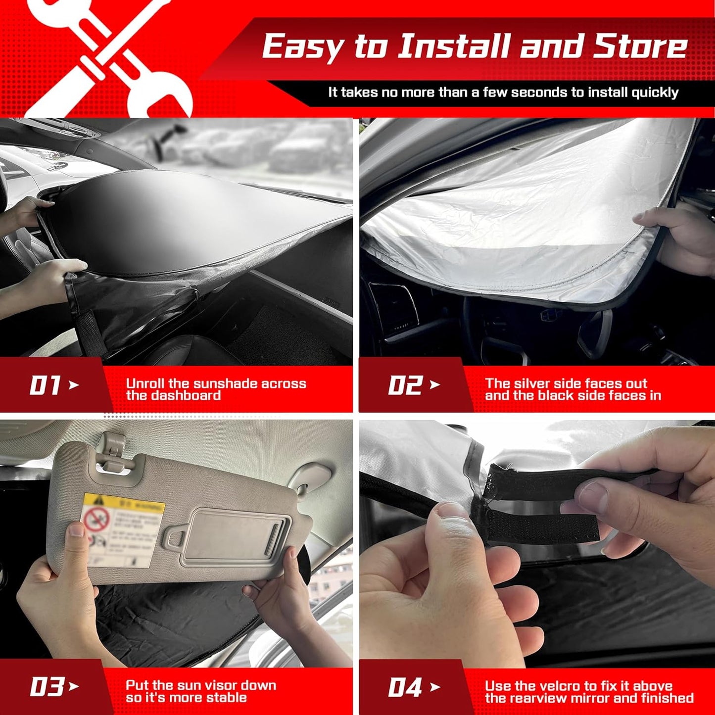 ARISMOTOR Windshield Sun Shade for Ni-ssan Altima 2019-2025, Custom Fit Foldable Front Window Sunshade Sun Visor Protector, Block UV Rays Keep Your Car Cooler
