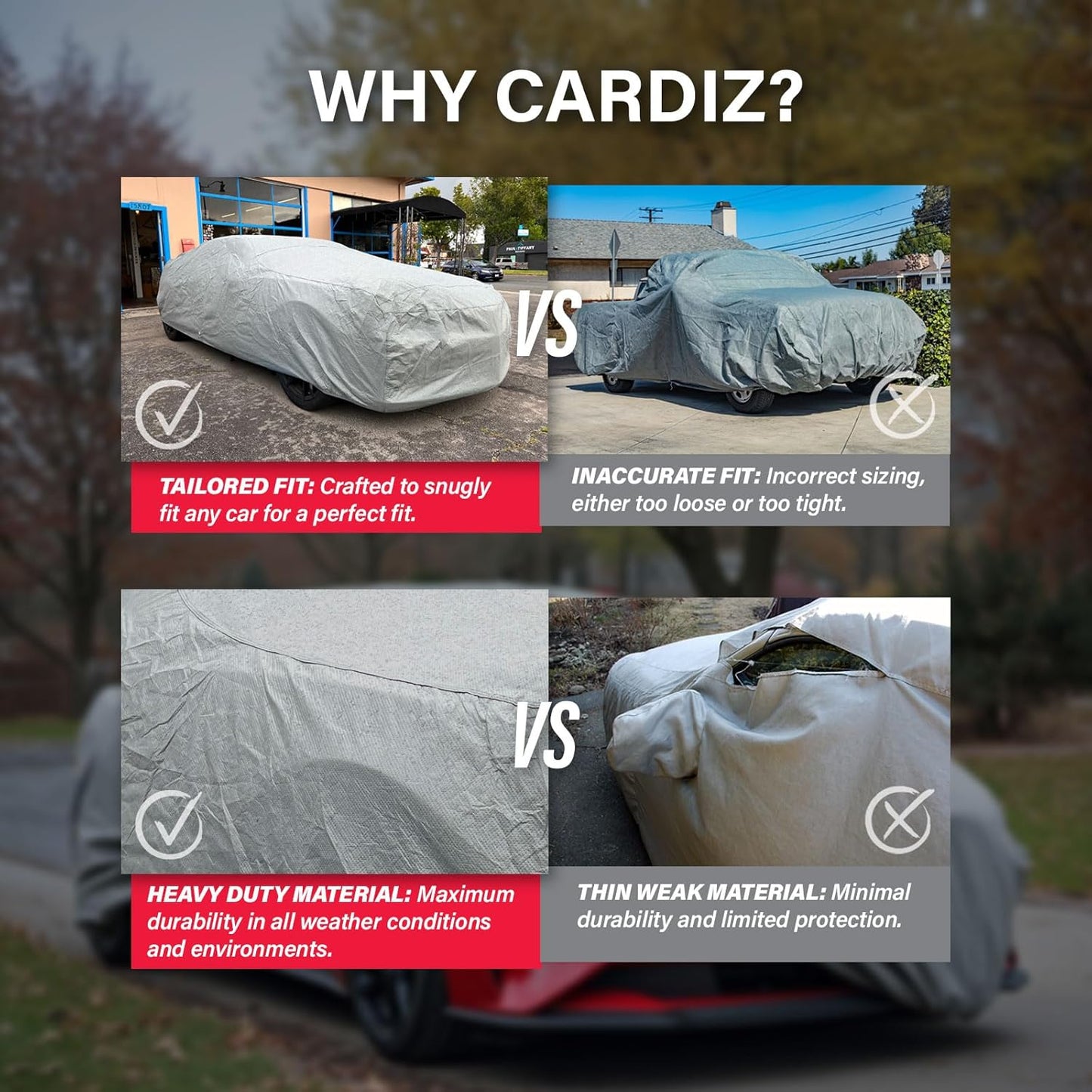 Supreme Full Car Cover - Semi Custom Fit for Trailblazer 2002-2009 SUV 4-Door | All-Weather Protection: Waterproof, Dustproof, Windproof, UV-Resistant | Includes Accessories