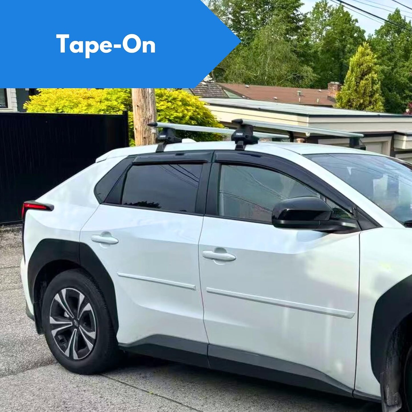 KPY Window Visor Compatible with Kia Rondo 2007-2009, Rain Guard Window Vent Deflectors Tape-On Style, 2007 2008 2009