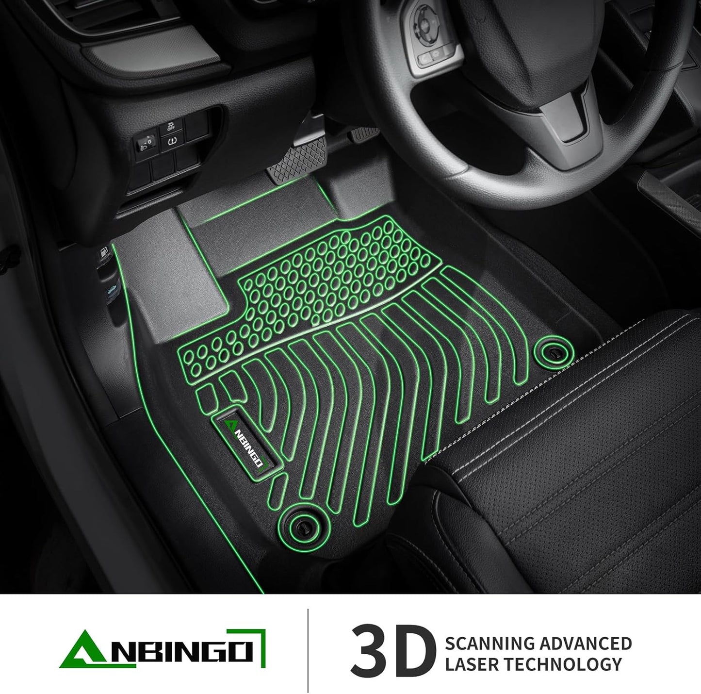 ANBINGO®-Floor Mats for 2025 2026 Chevy Equinox (Not for EV) & GMC Terrain 2025,All Weather TPE Protection Equinox Floor Mats 1st & 2nd Row Floor Liners for 2025 Chevy Equinox Accessories